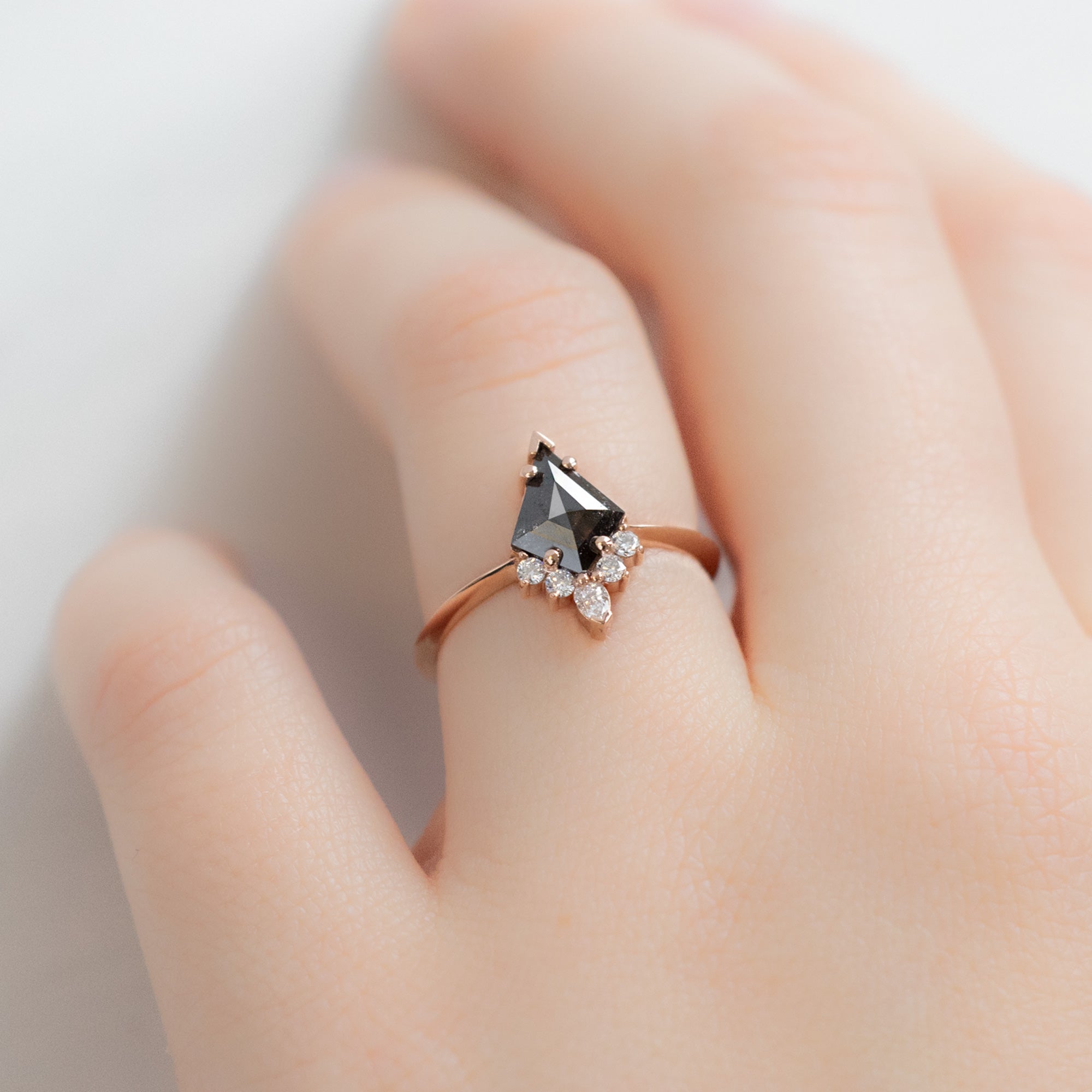 Alexis Russell  Engagement Rings The Aster Ring | Build Your Own Kite Black Diamond Engagement Ring