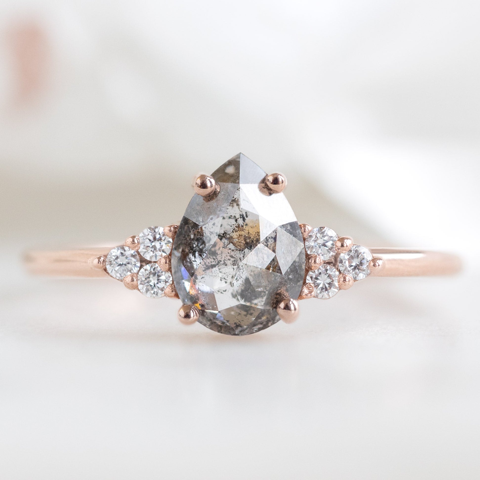 Alexis Russell  Engagement Rings The Ivy Ring | Build Your Own Pear Salt and Pepper Diamond Engagement Ring