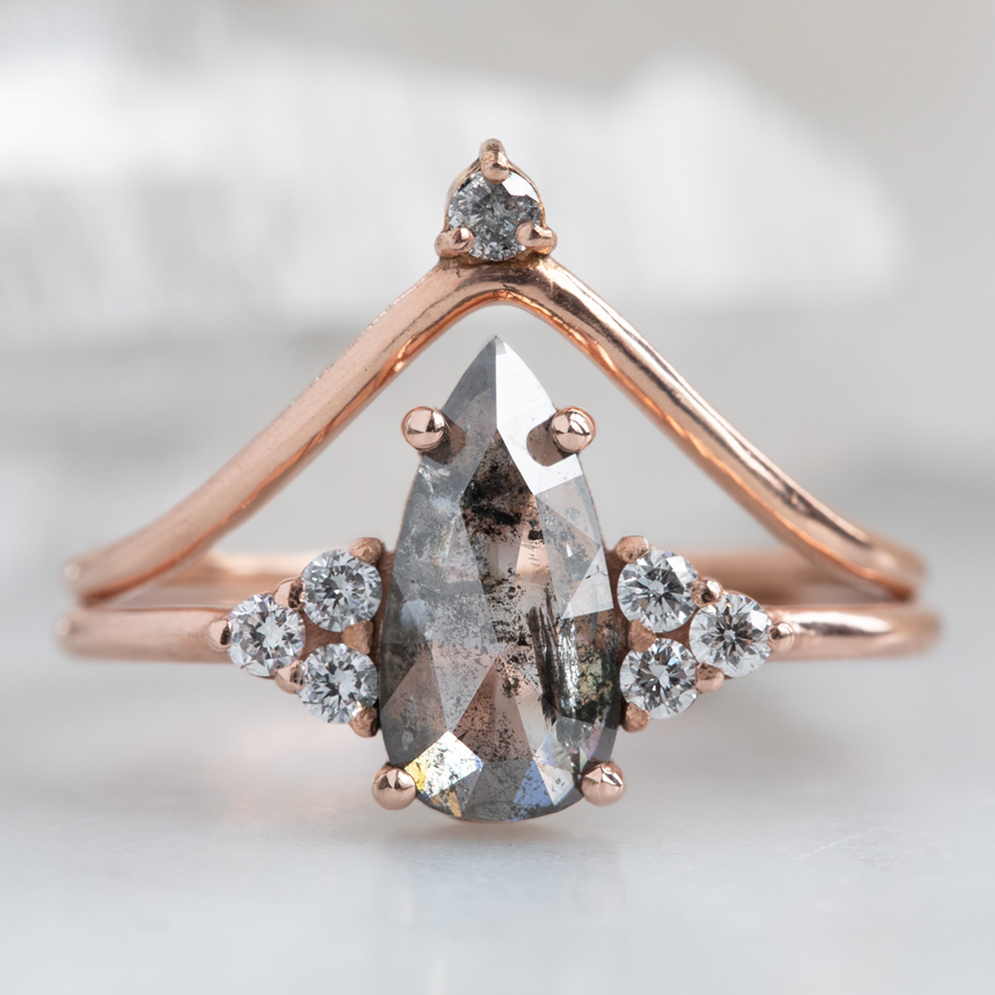 Alexis Russell  Engagement Rings The Ivy Ring | Build Your Own Pear Salt and Pepper Diamond Engagement Ring