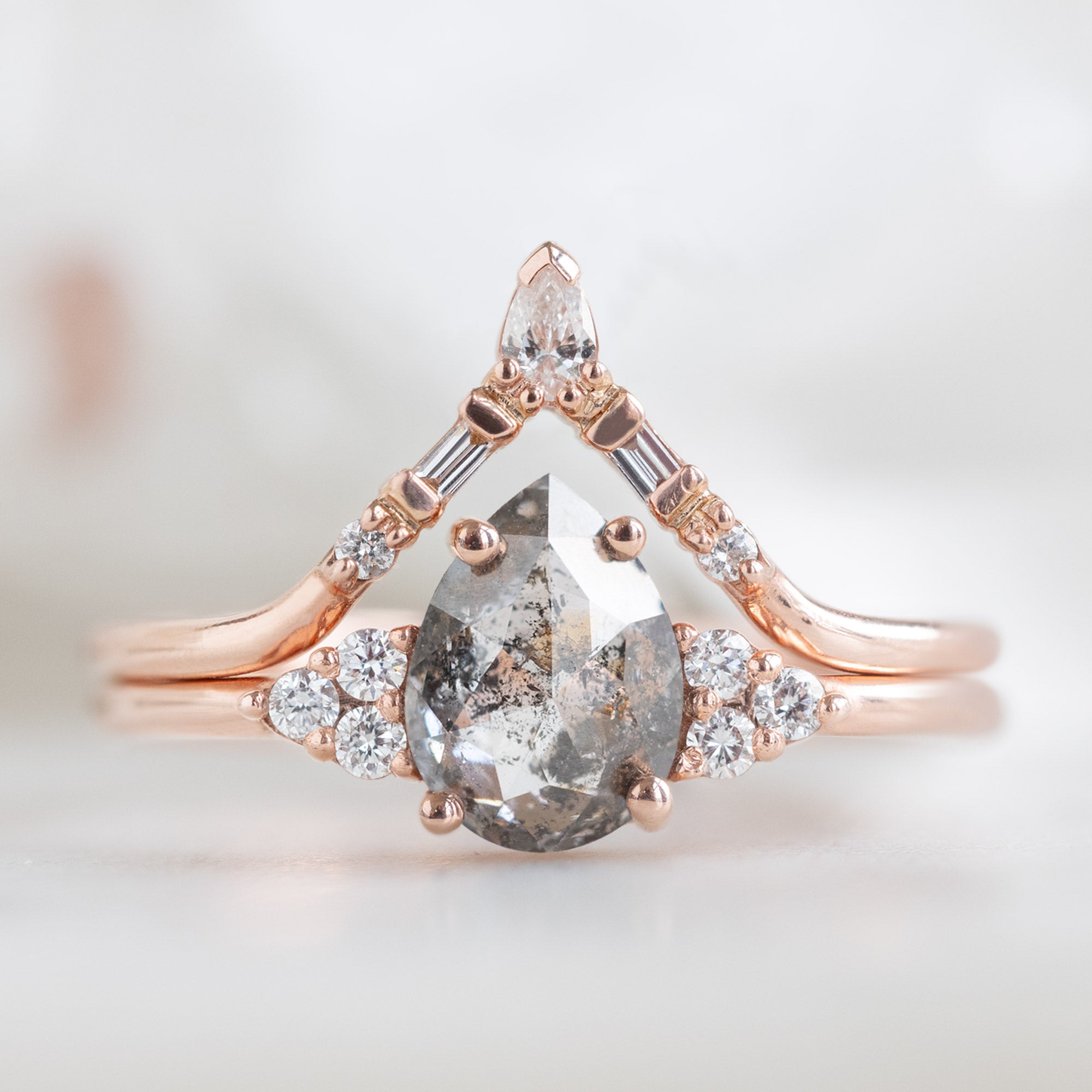 Alexis Russell  Engagement Rings The Ivy Ring | Build Your Own Pear Salt and Pepper Diamond Engagement Ring