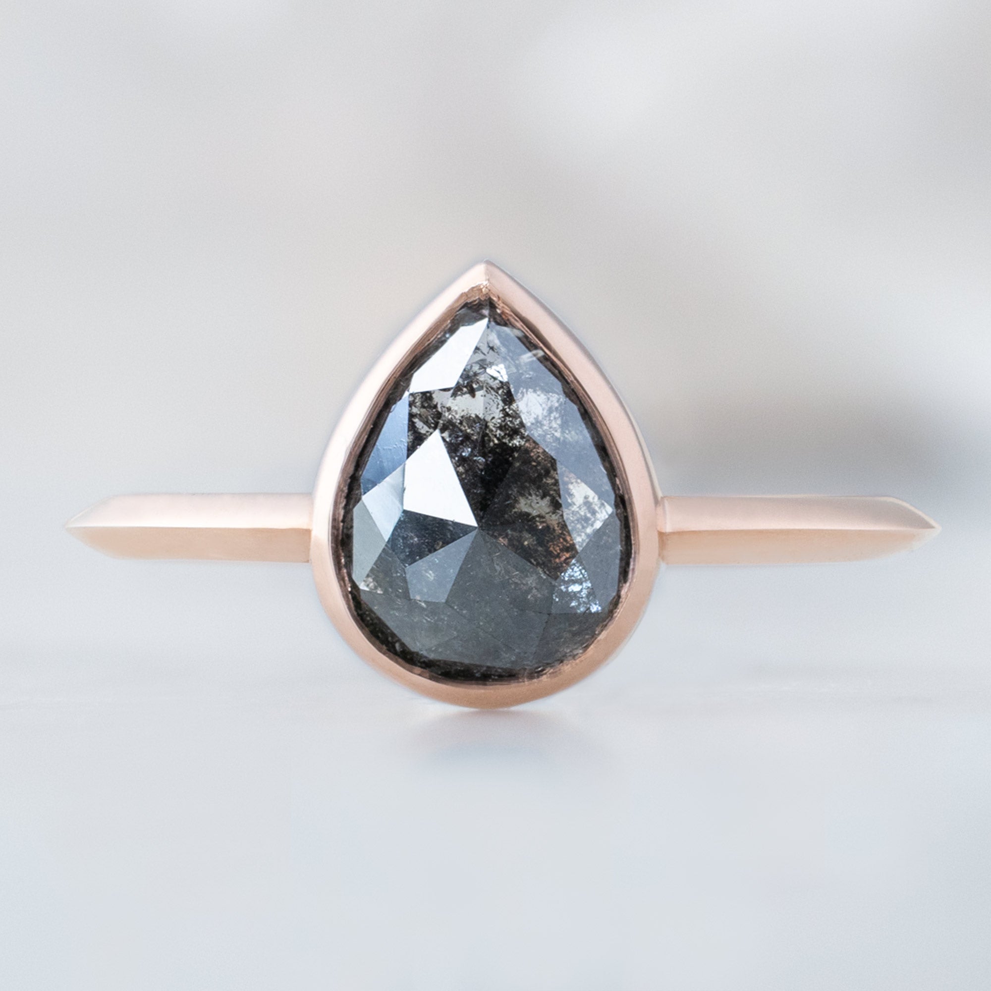 Alexis Russell  Engagement Rings The Hazel Ring | Build Your Own Pear Black Diamond Engagement Ring
