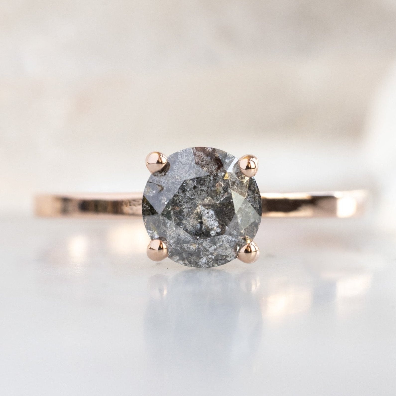 Alexis Russell  Engagement Rings The Bryn Ring | Build Your Own Round Salt and Pepper Diamond Engagement Ring