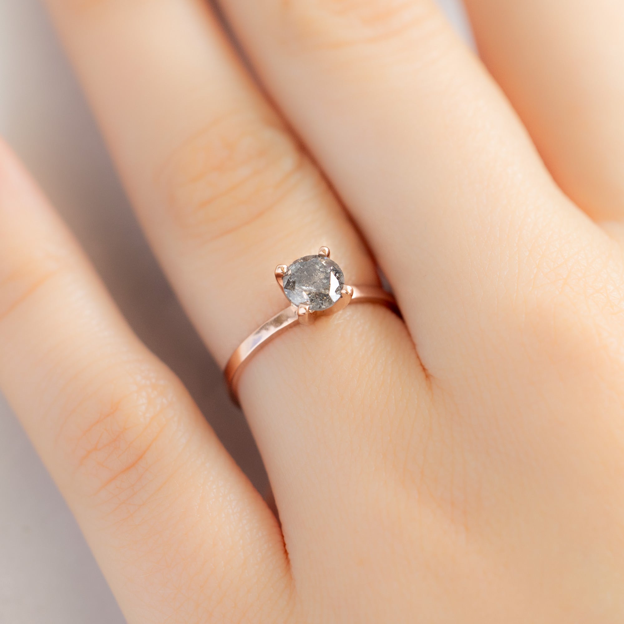 Alexis Russell  Engagement Rings The Bryn Ring | Build Your Own Round Salt and Pepper Diamond Engagement Ring