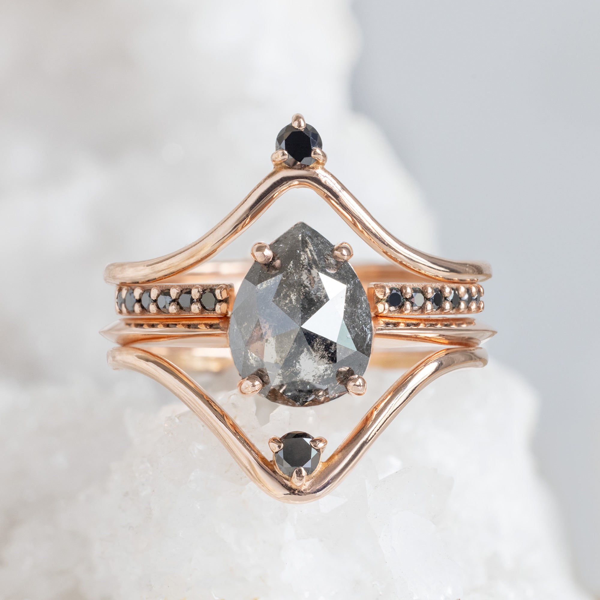 Alexis Russell  Engagement Rings The Bryn Ring | Build Your Own Pear Black Diamond Engagement Ring