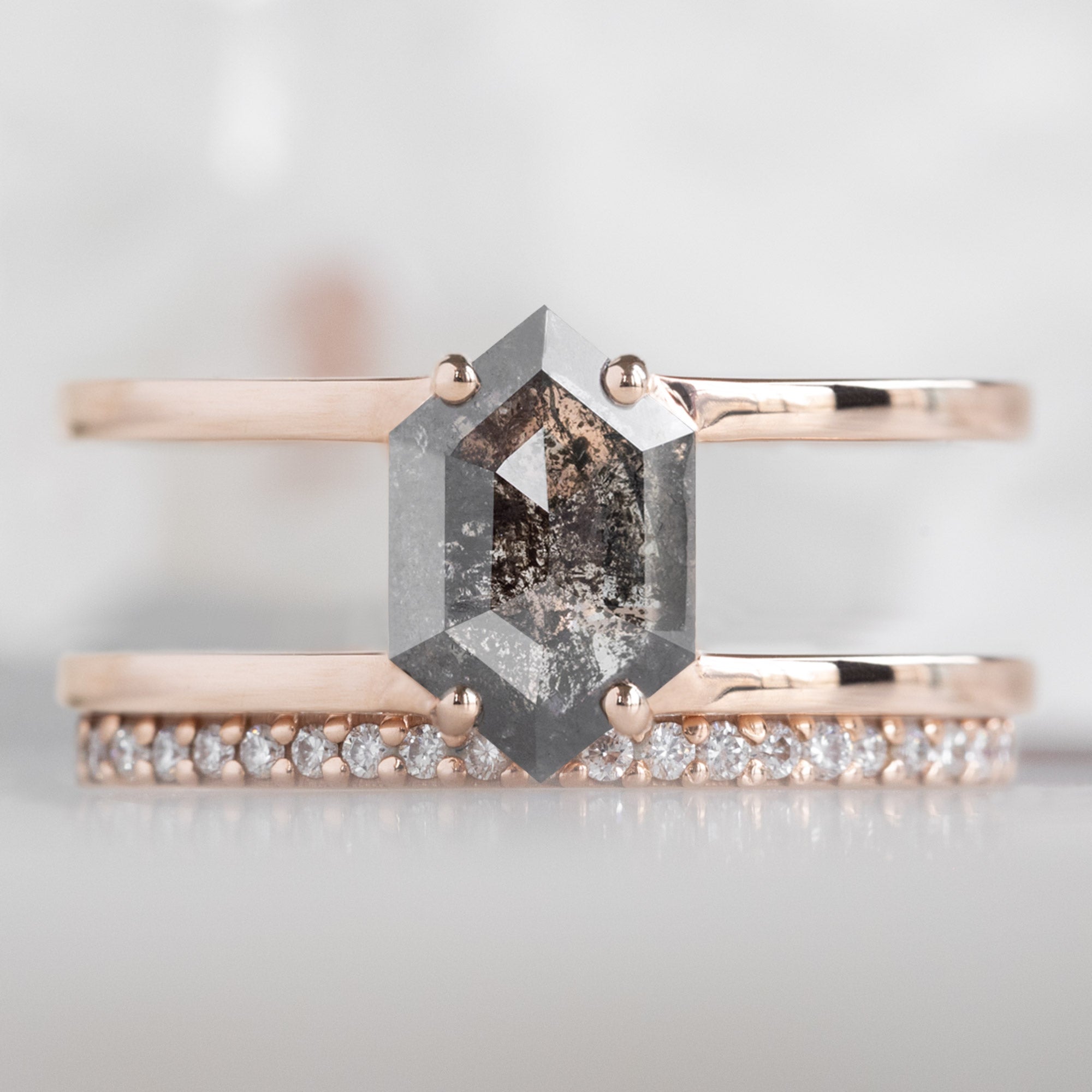 Alexis Russell  Engagement Rings The Poppy Ring | Build Your Own Hexagon Black Diamond Engagement Ring