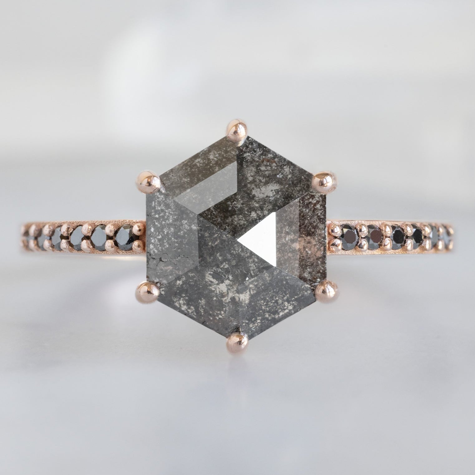 Alexis Russell  Engagement Rings The Willow Ring | Build Your Own Hexagon Black Diamond Engagement Ring