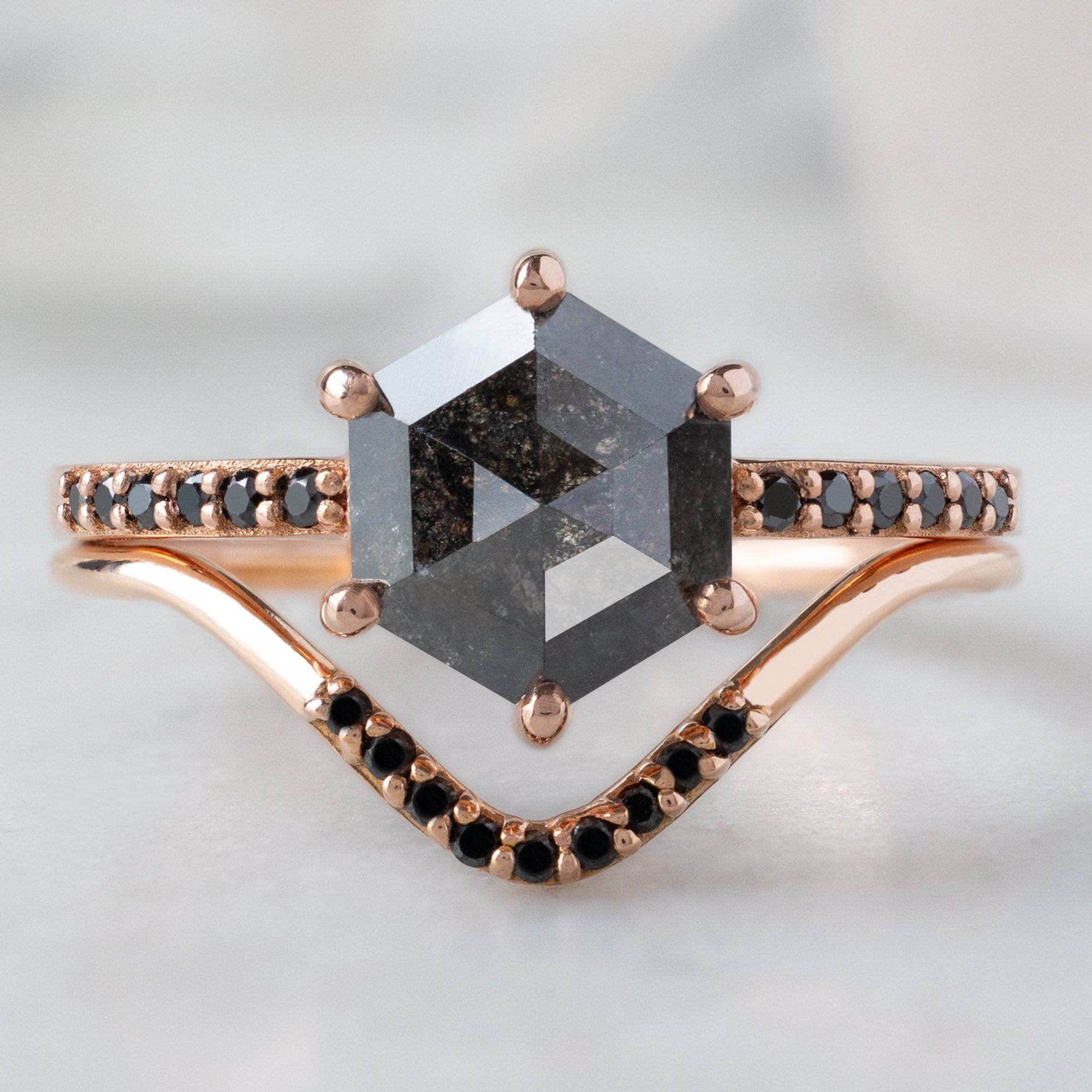 Alexis Russell  Engagement Rings The Willow Ring | Build Your Own Hexagon Black Diamond Engagement Ring