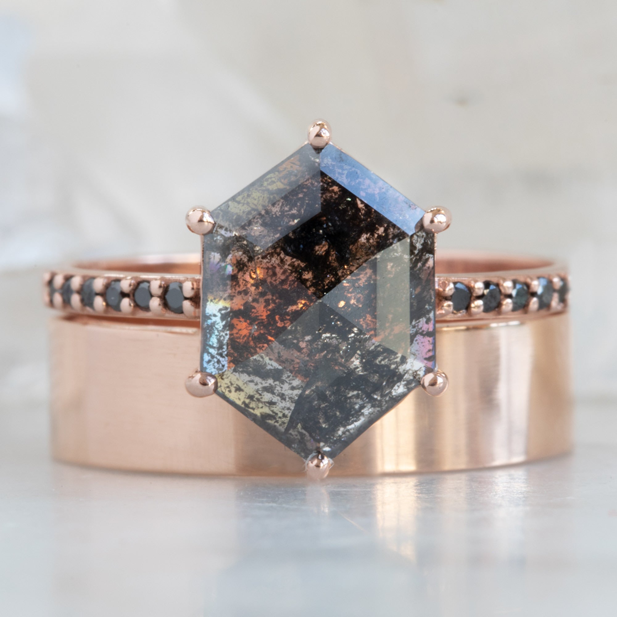 Alexis Russell  Engagement Rings The Willow Ring | Build Your Own Hexagon Black Diamond Engagement Ring