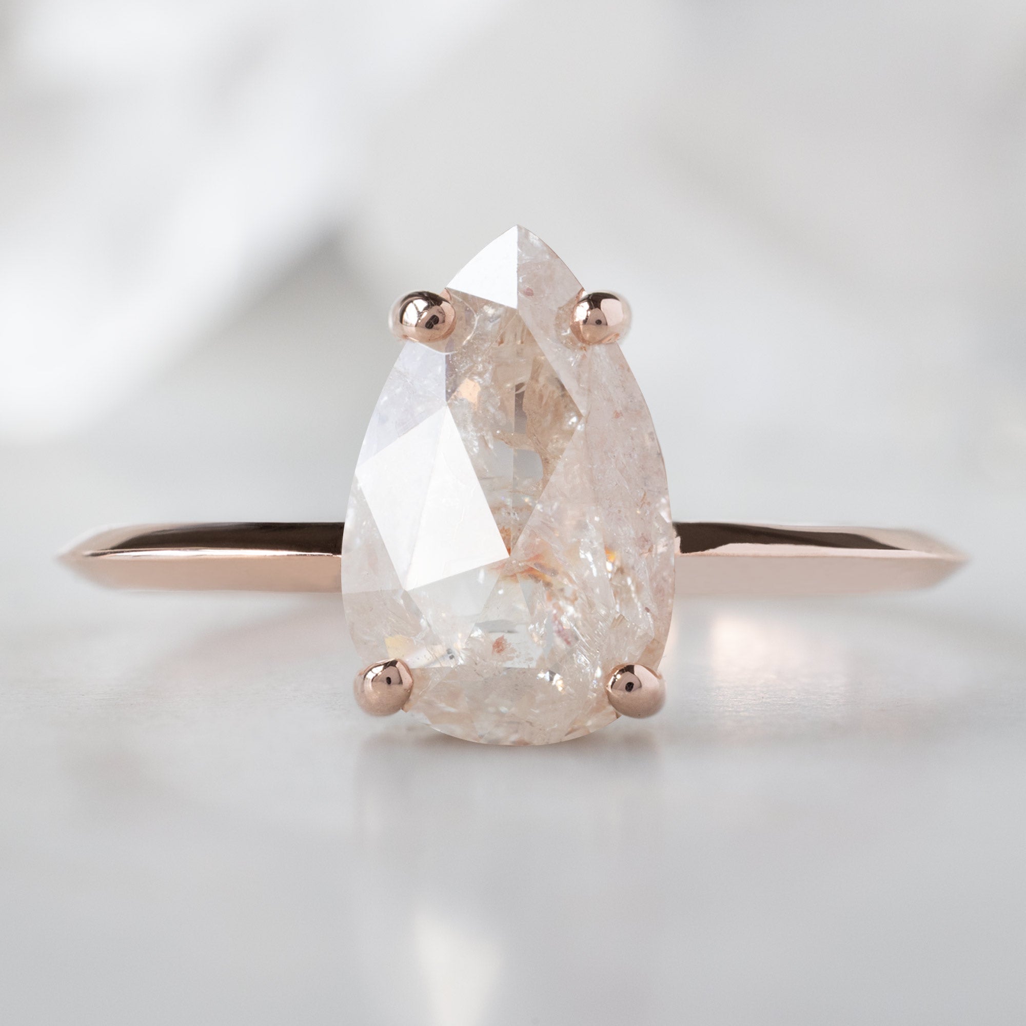 Alexis Russell  Engagement Rings The Bryn Ring | 1.35ct Pear Pink Diamond in 14K Rose Gold