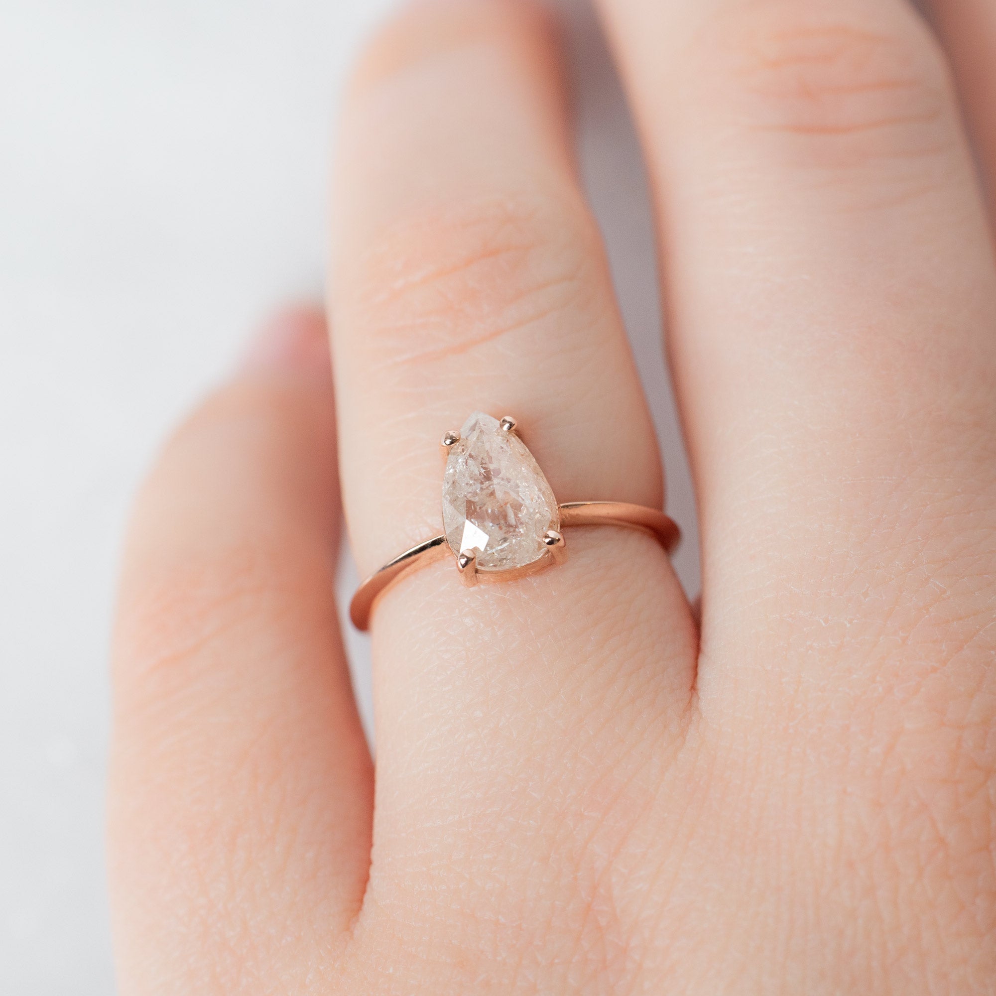 Alexis Russell  Engagement Rings The Bryn Ring | 1.35ct Pear Pink Diamond in 14K Rose Gold