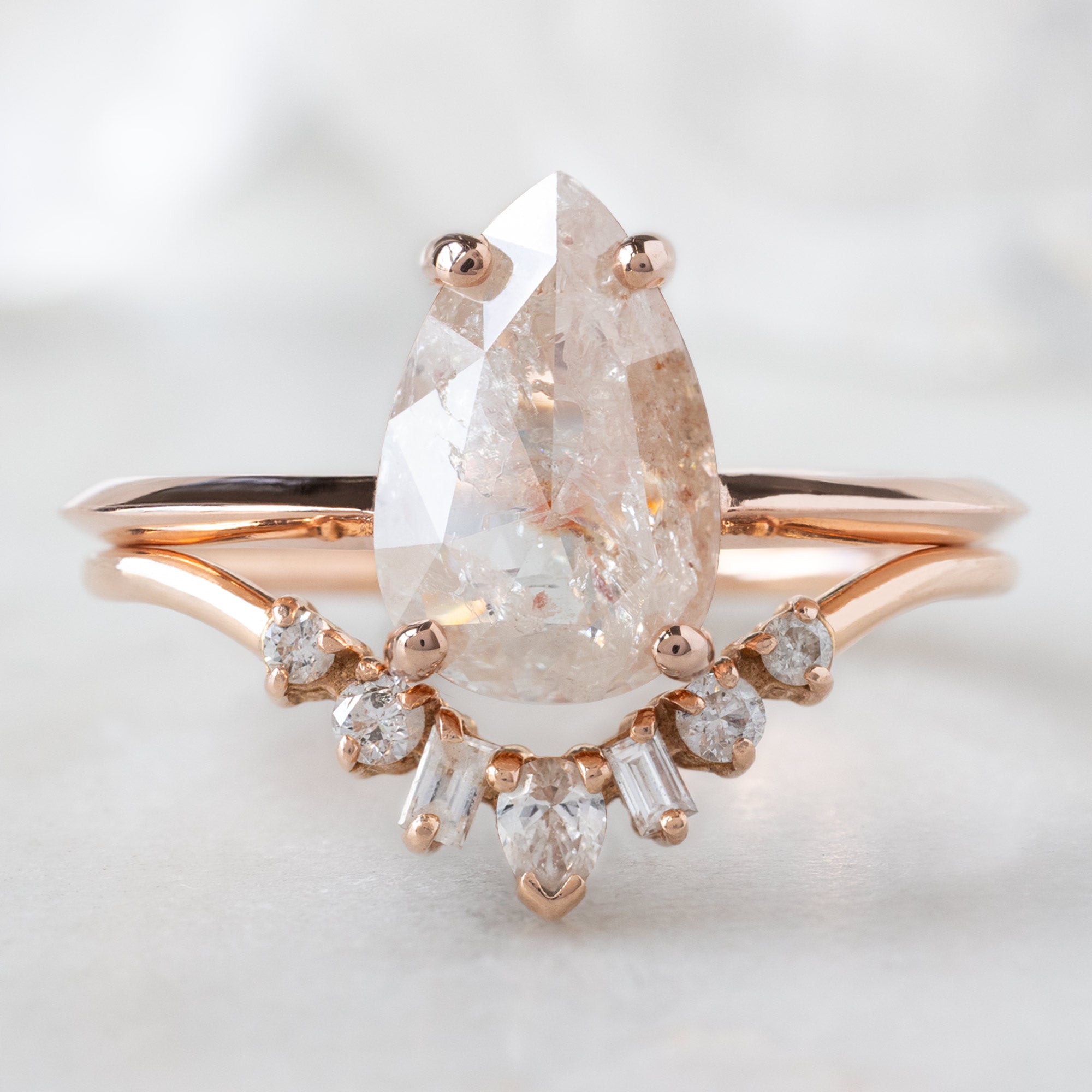 Alexis Russell  Engagement Rings The Bryn Ring | 1.35ct Pear Pink Diamond in 14K Rose Gold