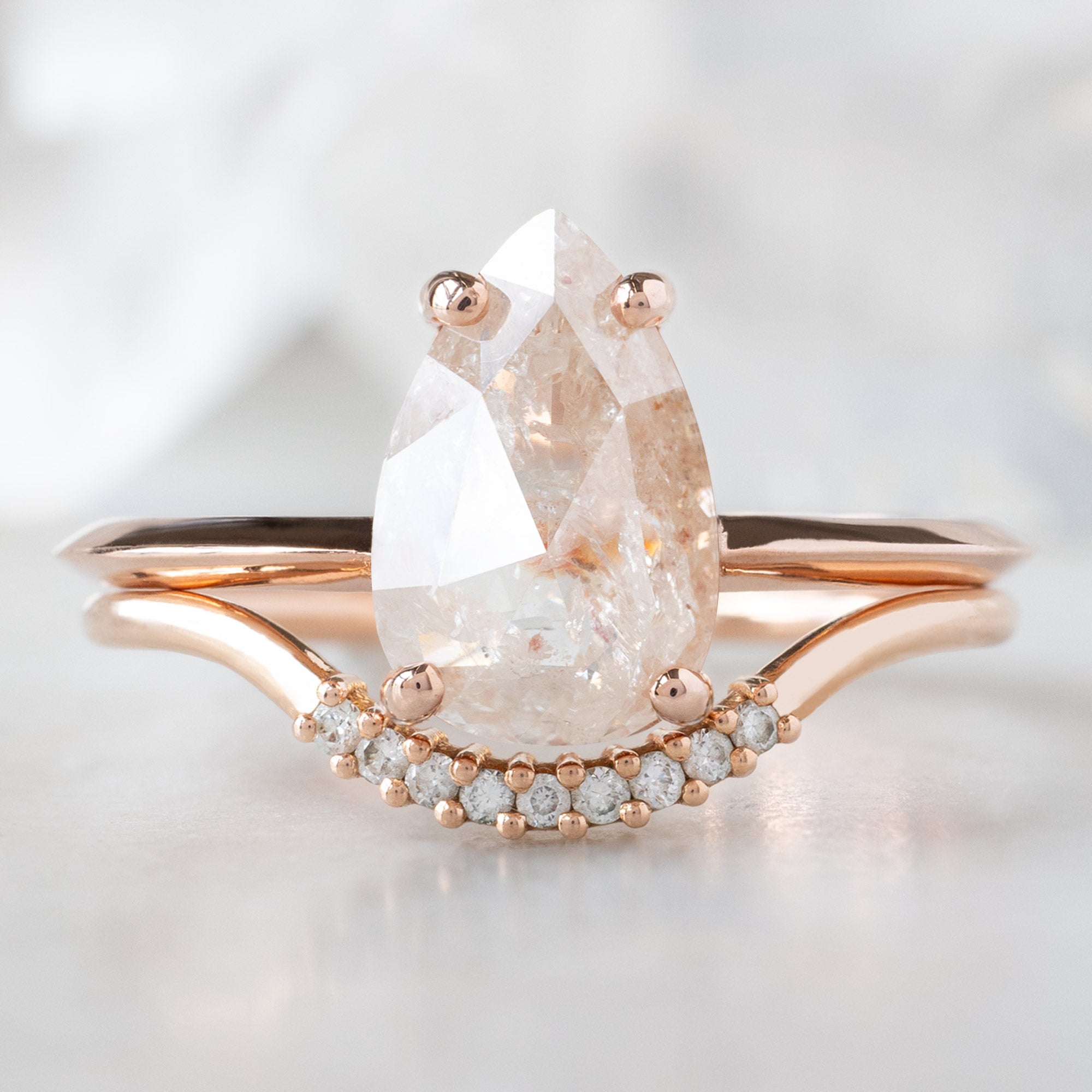 Alexis Russell  Engagement Rings The Bryn Ring | 1.35ct Pear Pink Diamond in 14K Rose Gold