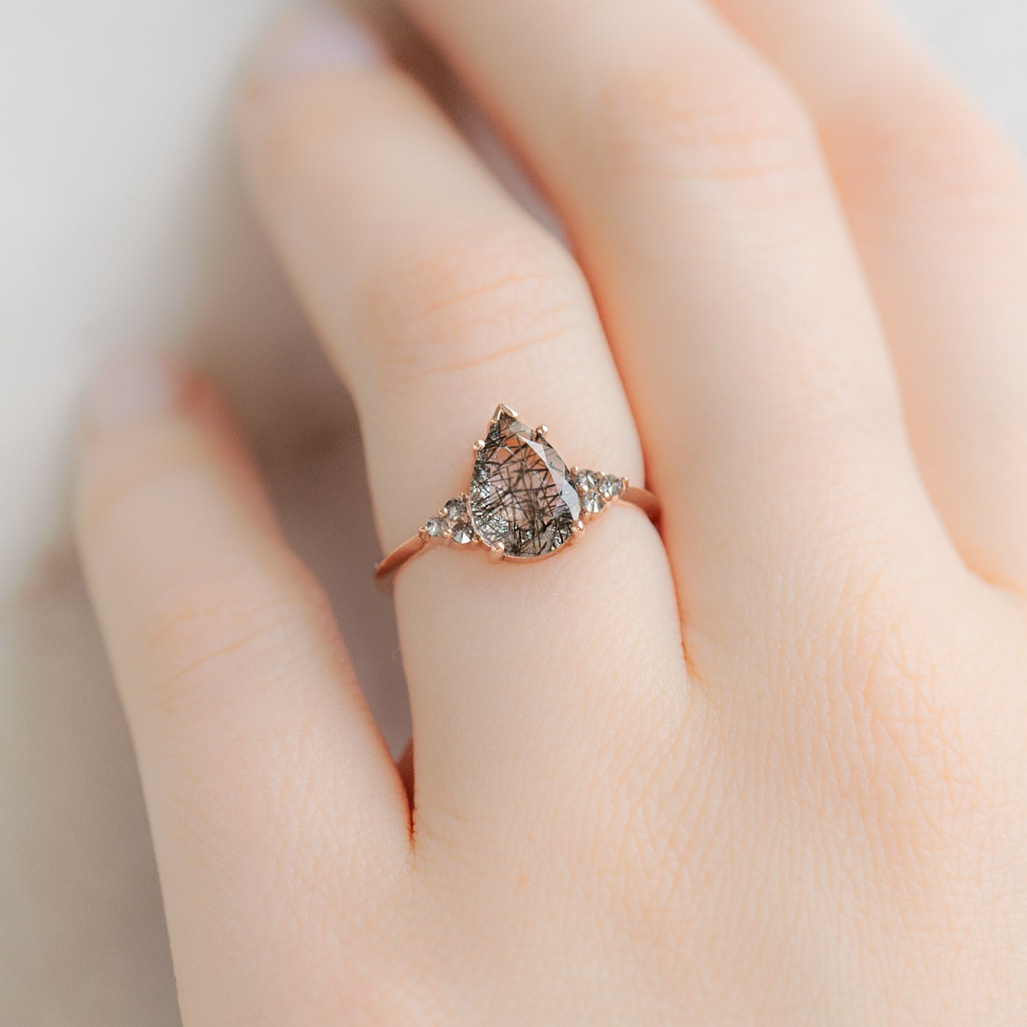 Alexis Russell  Engagement Rings The Ivy Ring | Build Your Own Pear Tourmaline in Quartz Engagement Ring