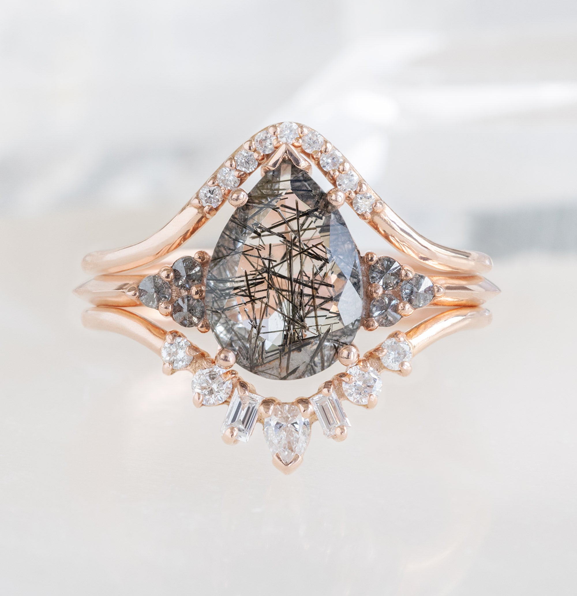 Alexis Russell  Engagement Rings The Ivy Ring | Build Your Own Pear Tourmaline in Quartz Engagement Ring