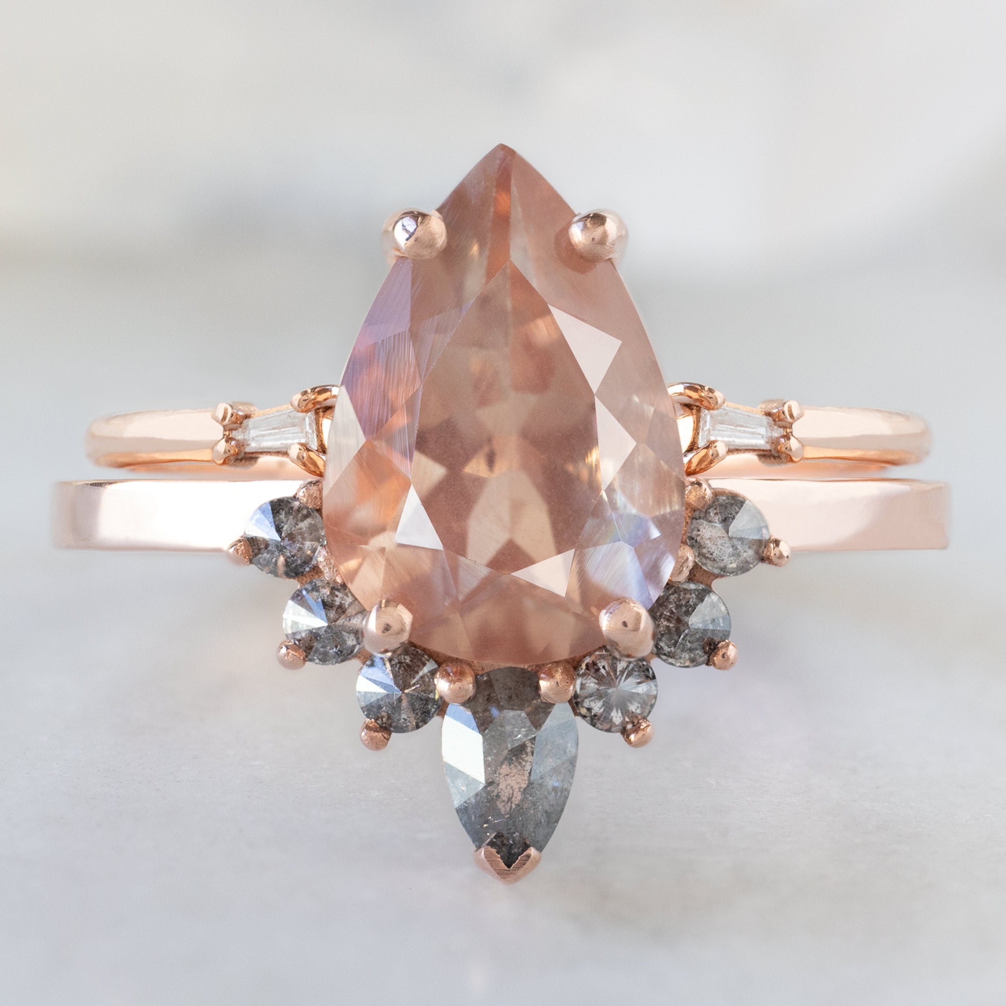 Alexis Russell  Engagement Rings The Aster Ring | 1.49ct Pear Sunstone in 14K Rose Gold