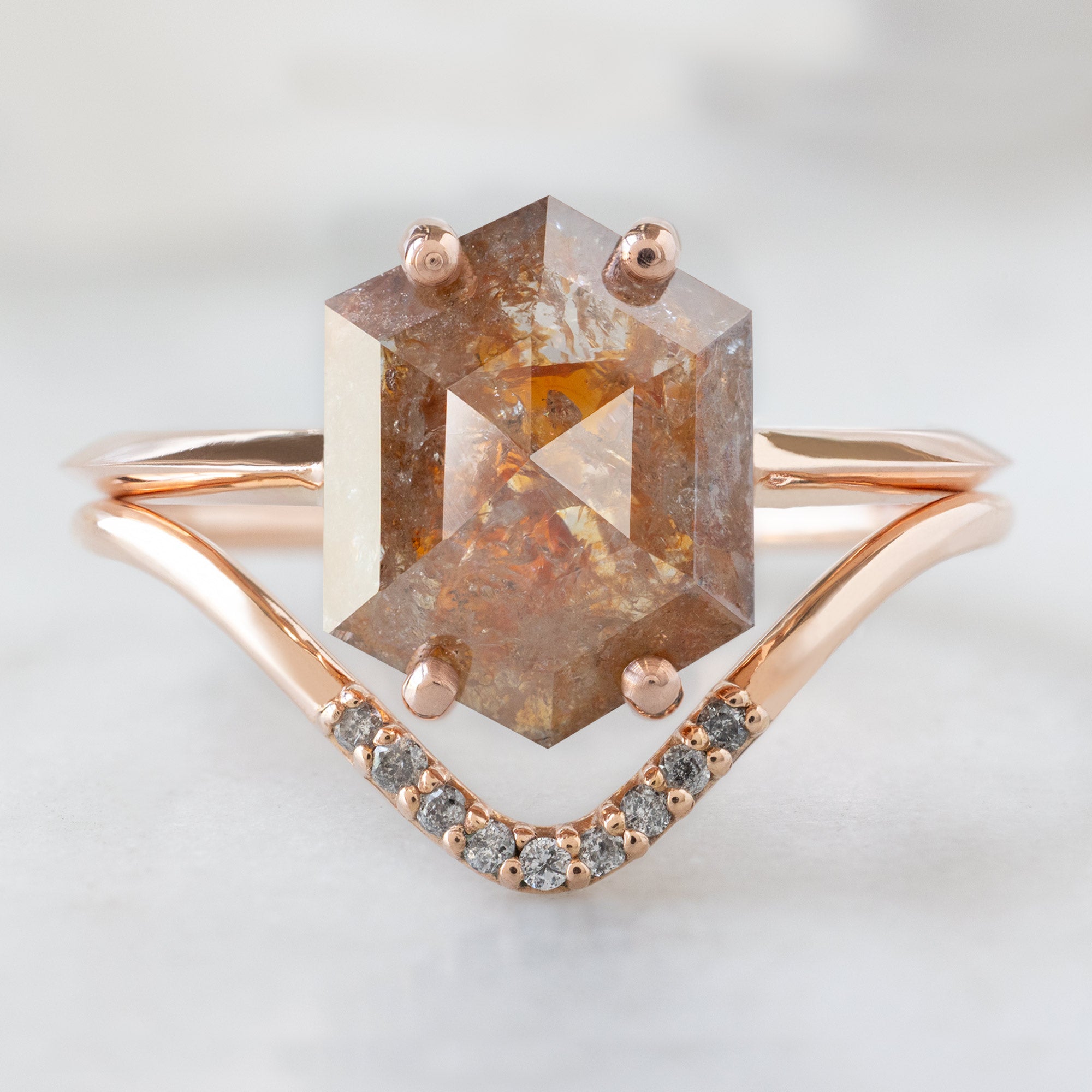 Alexis Russell  Engagement Rings The Bryn Ring | 2.03ct Hexagon Red Diamond in 14K Rose Gold