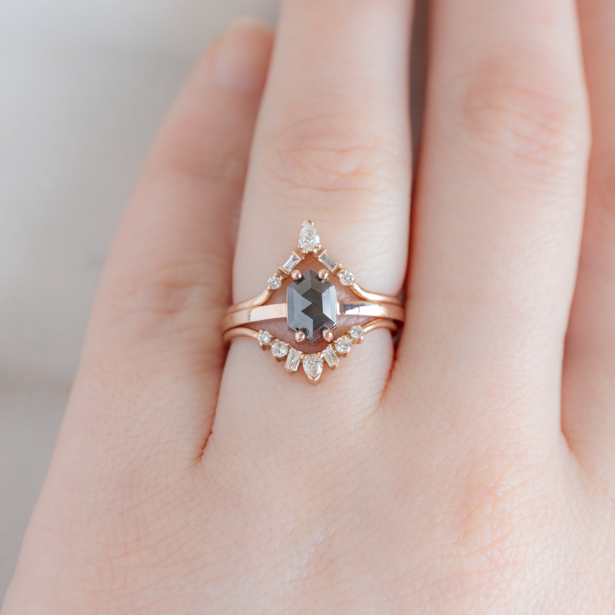 Alexis Russell  Engagement Rings The Bryn Ring | Build Your Own Hexagon Black Diamond Engagement Ring