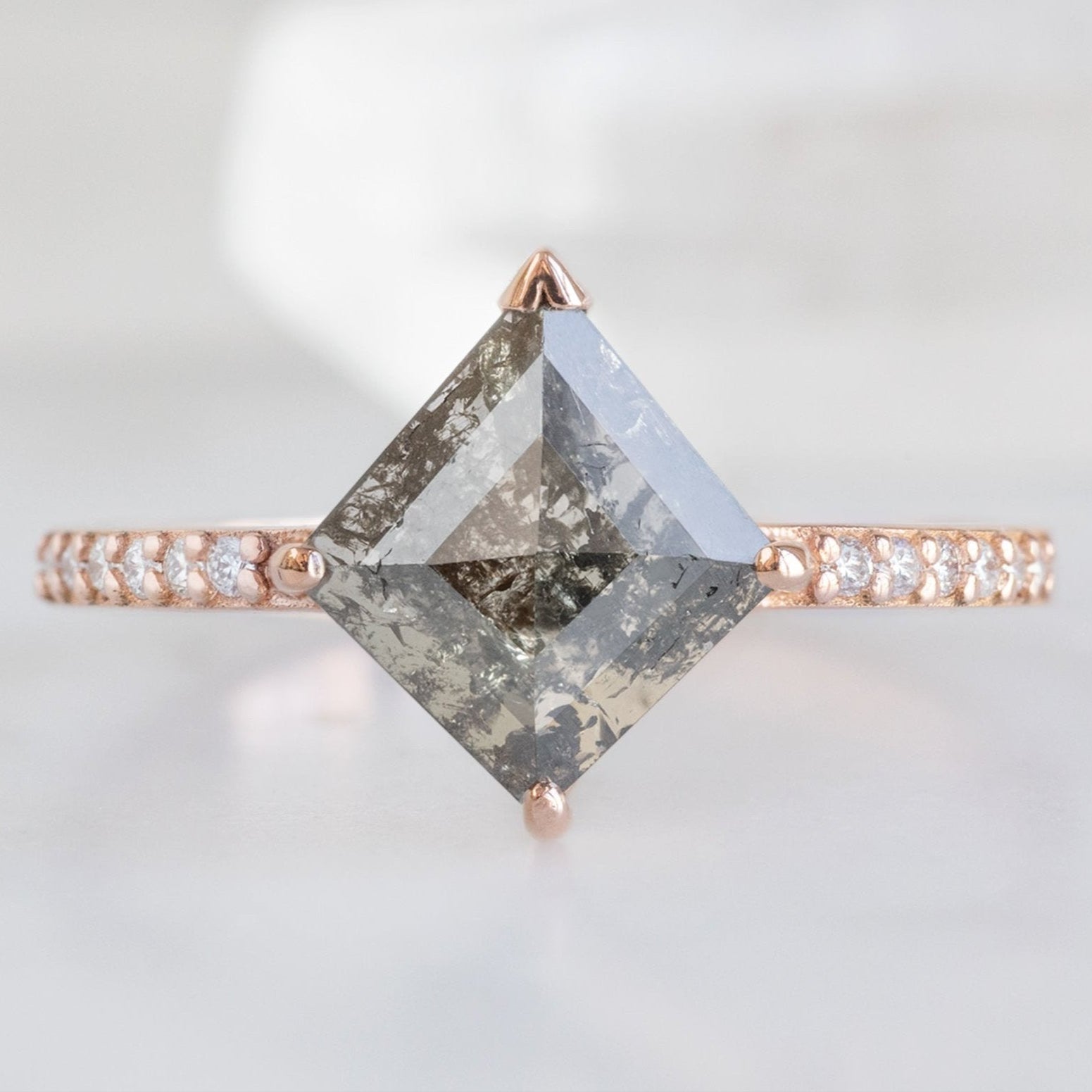 Alexis Russell  Engagement Rings The Willow Ring | Build Your Own Kite Salt and Pepper Diamond Engagement Ring