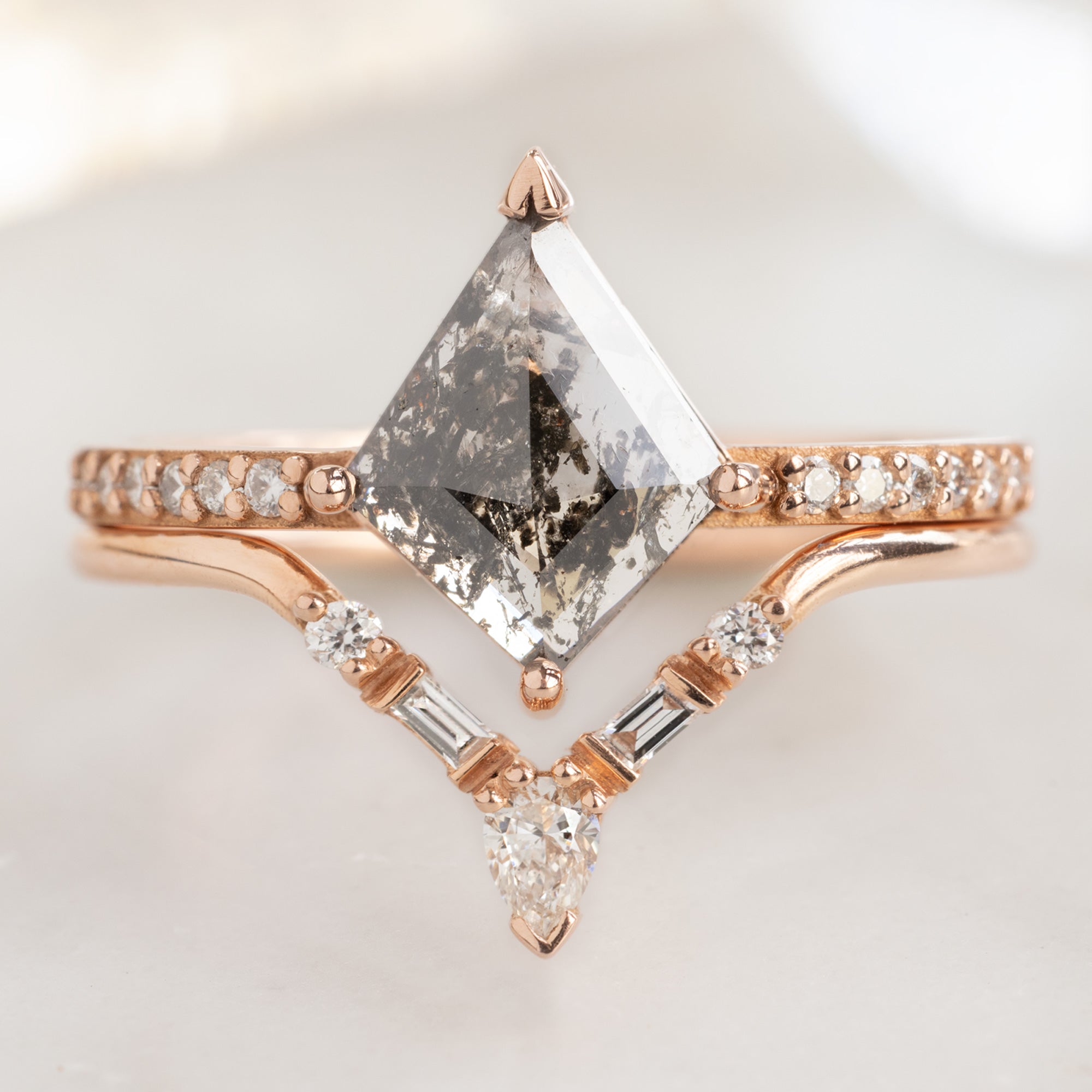 Alexis Russell  Engagement Rings The Willow Ring | Build Your Own Kite Salt and Pepper Diamond Engagement Ring
