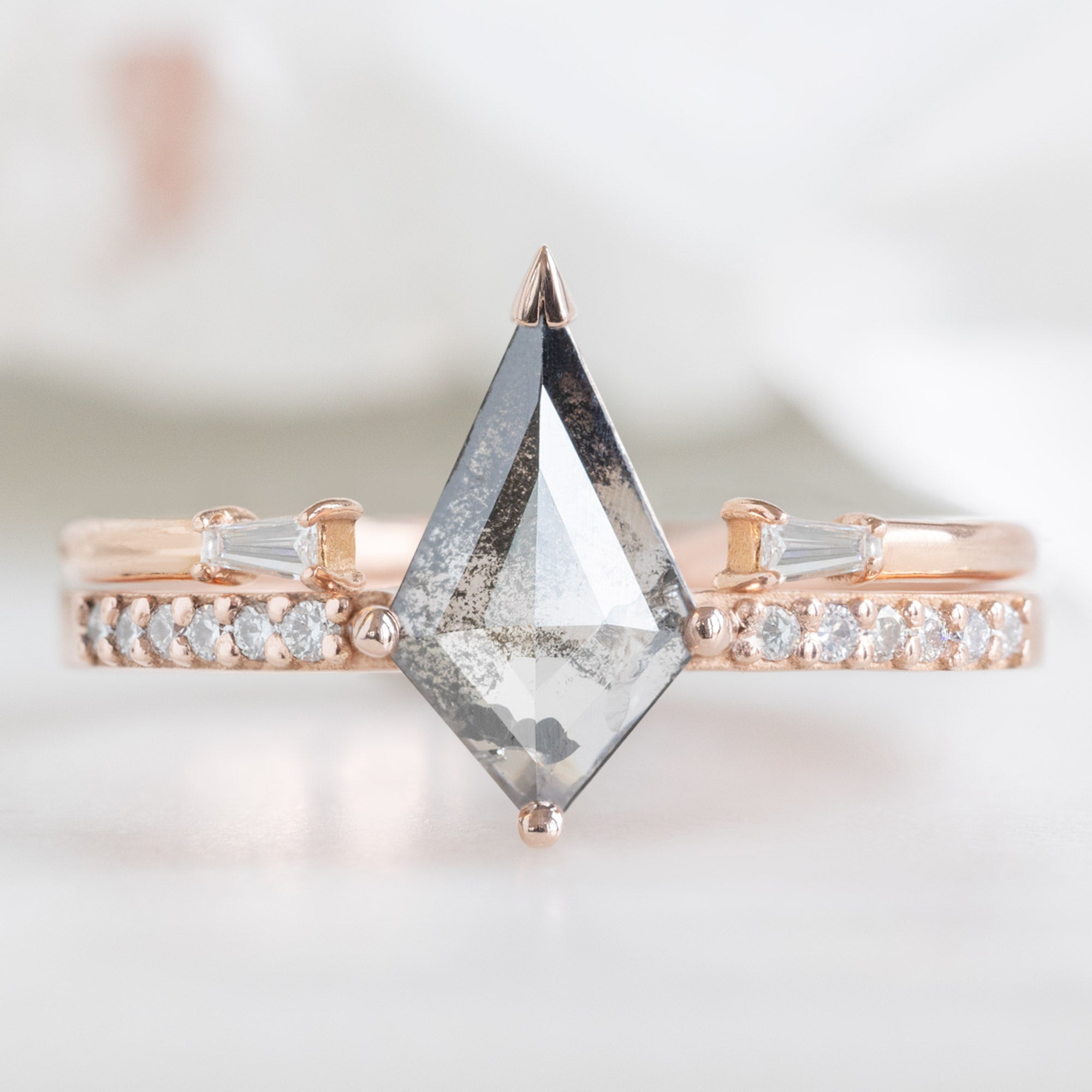 Alexis Russell  Engagement Rings The Willow Ring | Build Your Own Kite Salt and Pepper Diamond Engagement Ring