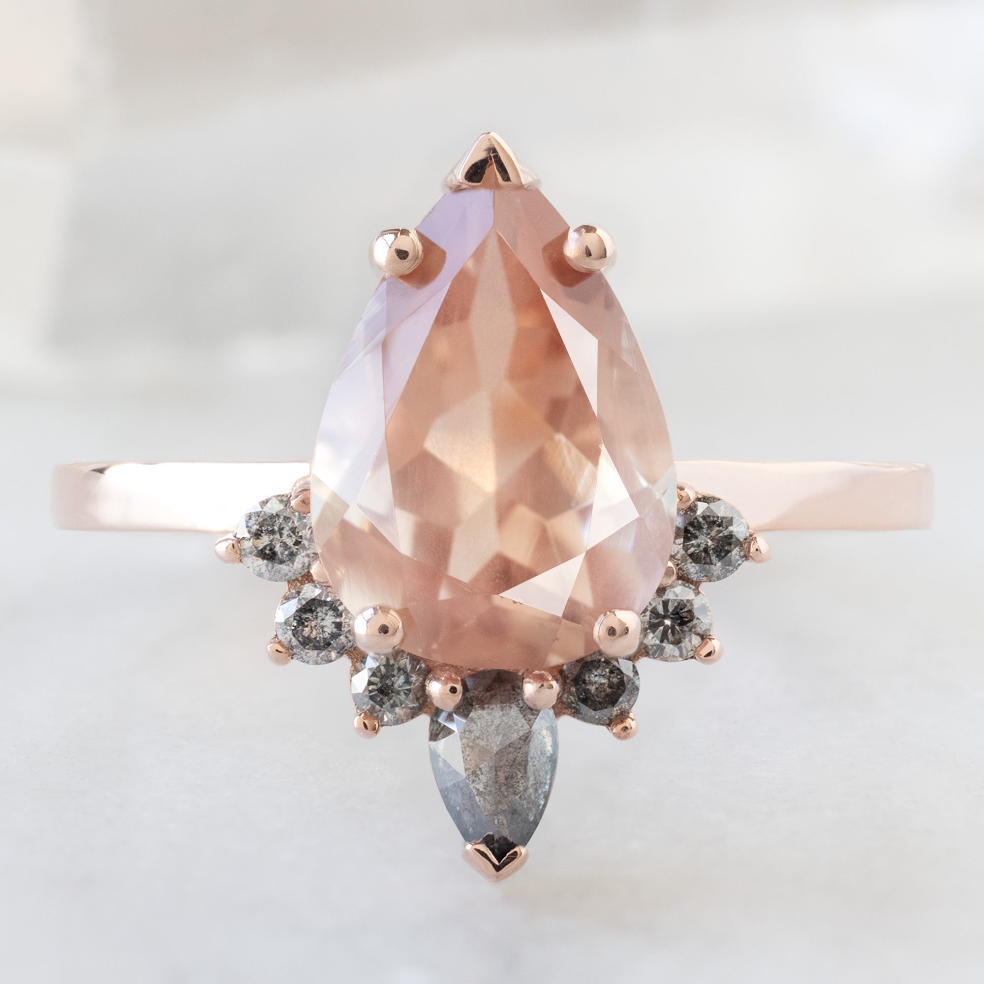 Alexis Russell  Engagement Rings The Aster Ring | 1.92ct Pear Sunstone in 14K Rose Gold