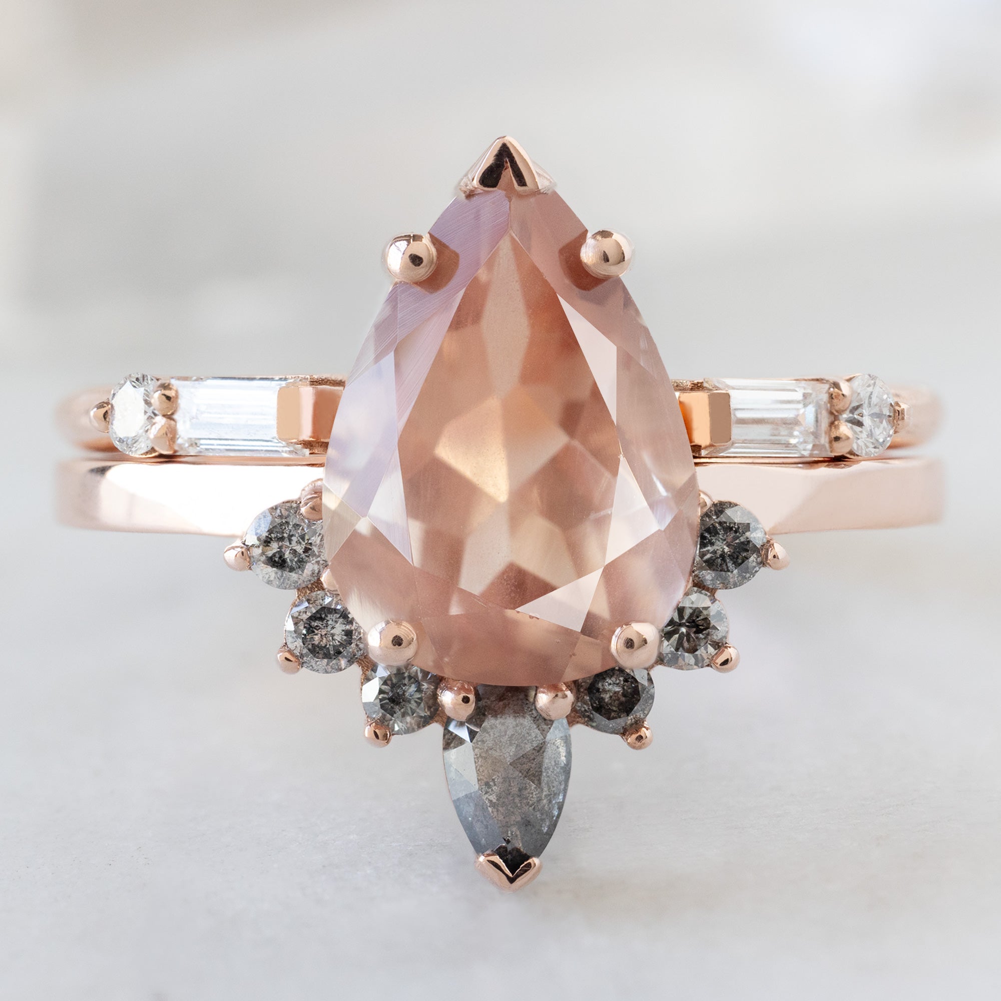 Alexis Russell  Engagement Rings The Aster Ring | 1.92ct Pear Sunstone in 14K Rose Gold