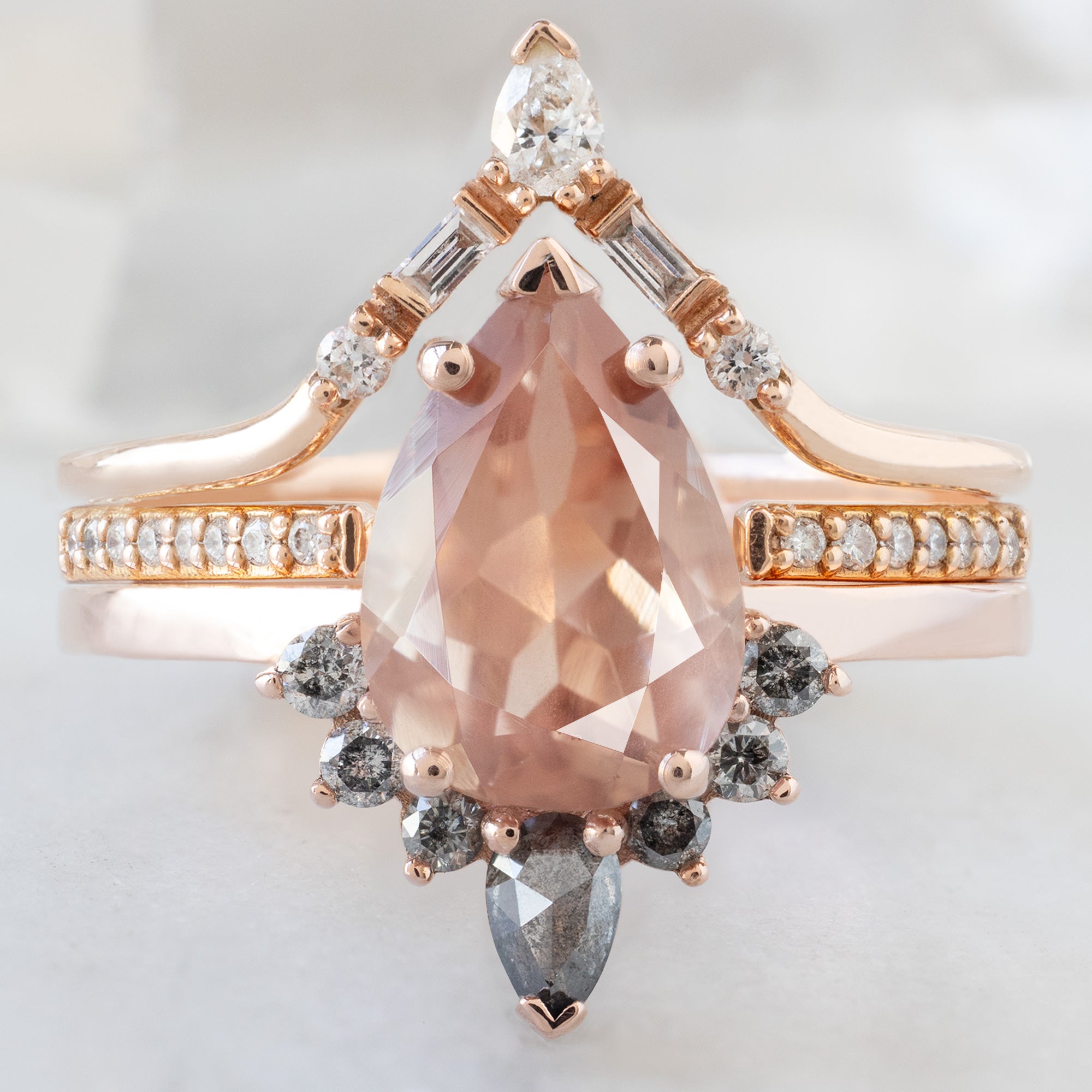 Alexis Russell  Engagement Rings The Aster Ring | 1.92ct Pear Sunstone in 14K Rose Gold