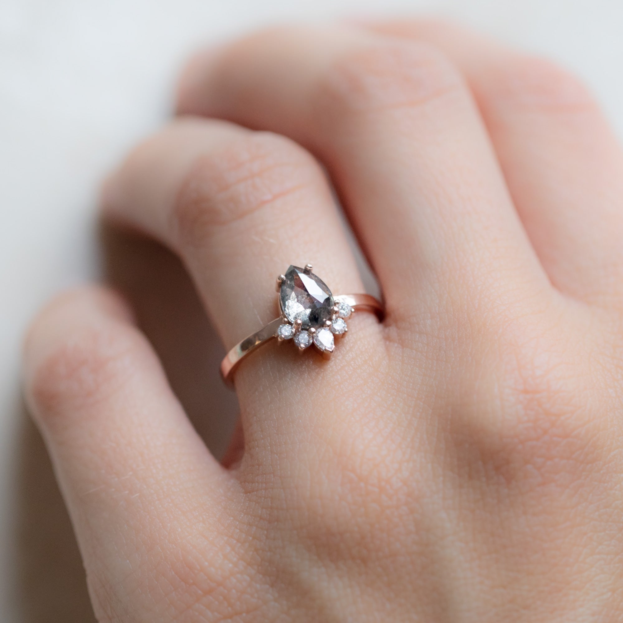 Alexis Russell  Engagement Rings The Aster Ring | Build Your Own Pear Salt and Pepper Diamond Engagement Ring