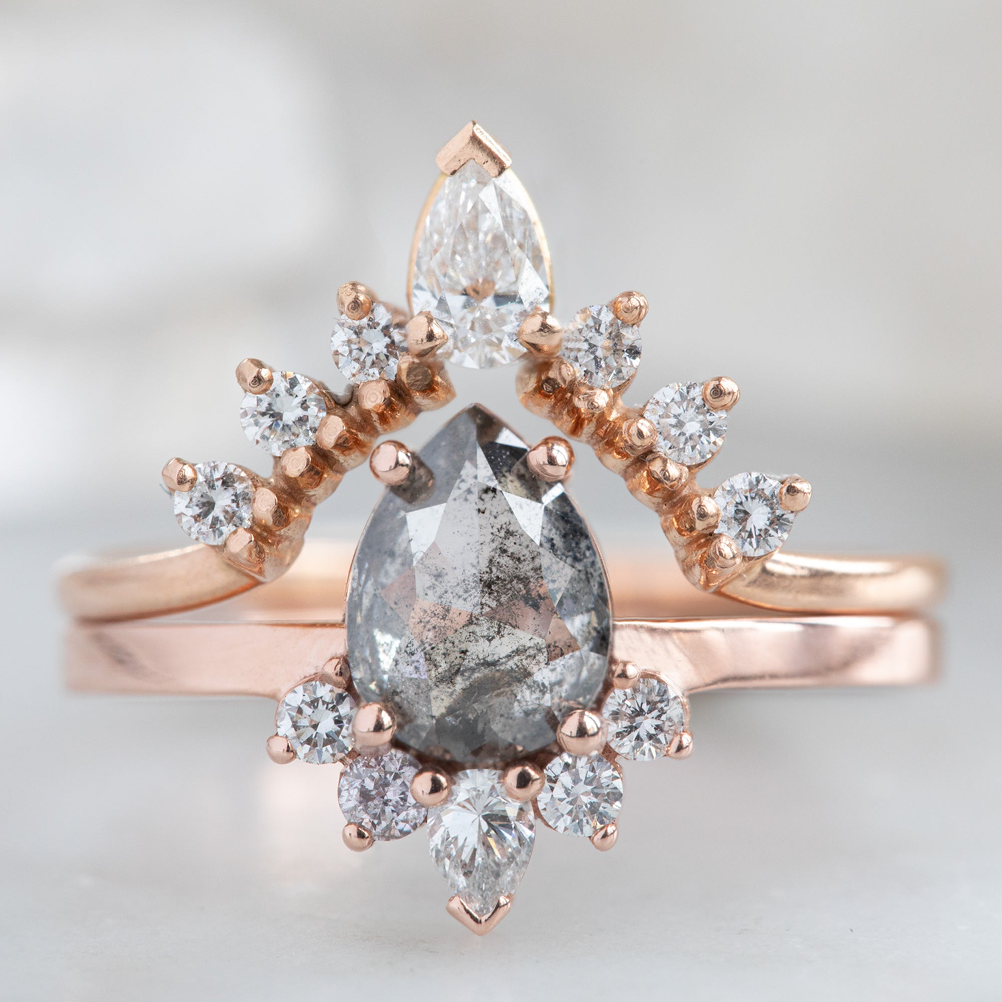 Alexis Russell  Engagement Rings The Aster Ring | Build Your Own Pear Salt and Pepper Diamond Engagement Ring