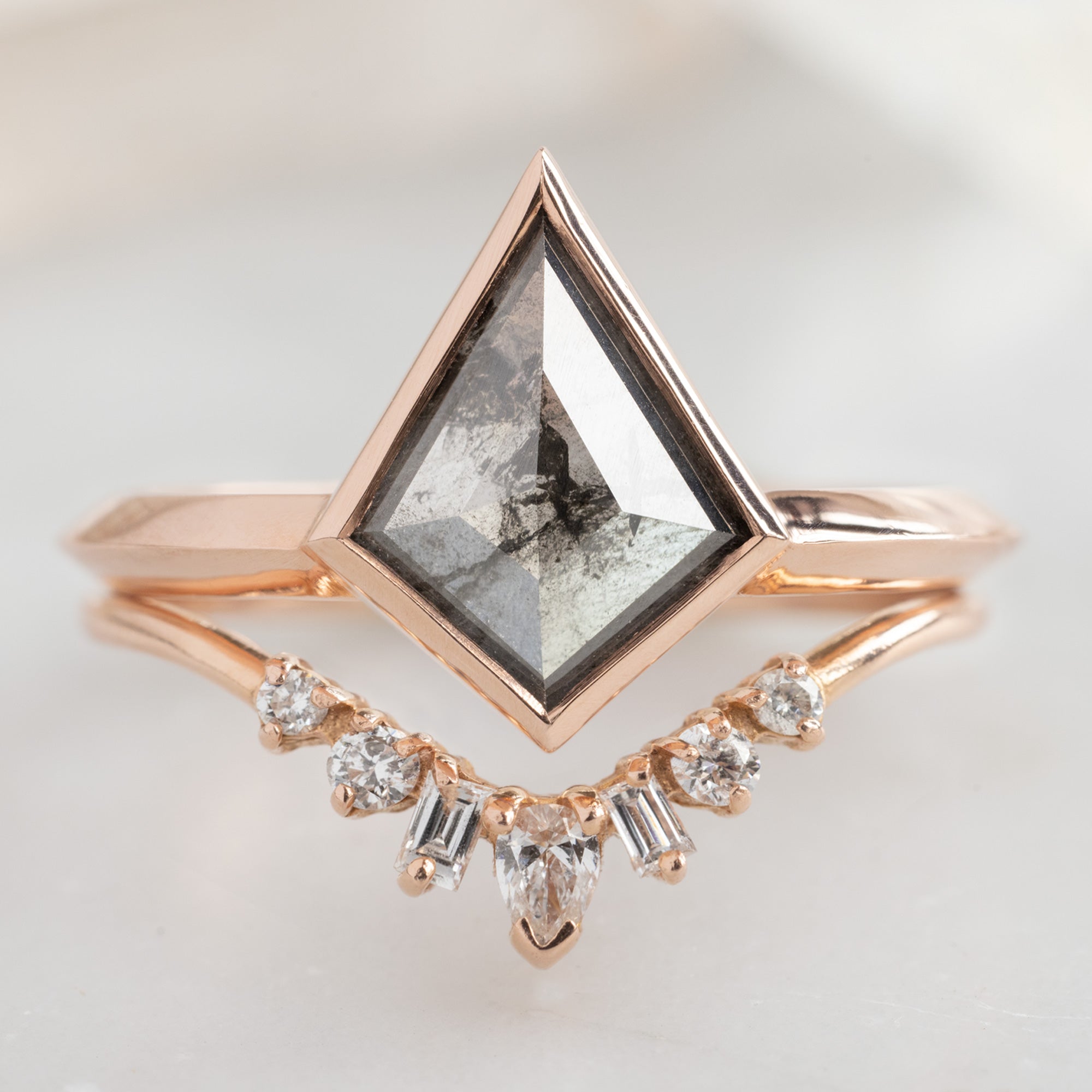 Alexis Russell  Engagement Rings The Hazel Ring | Build Your Own Kite Salt and Pepper Diamond Engagement Ring