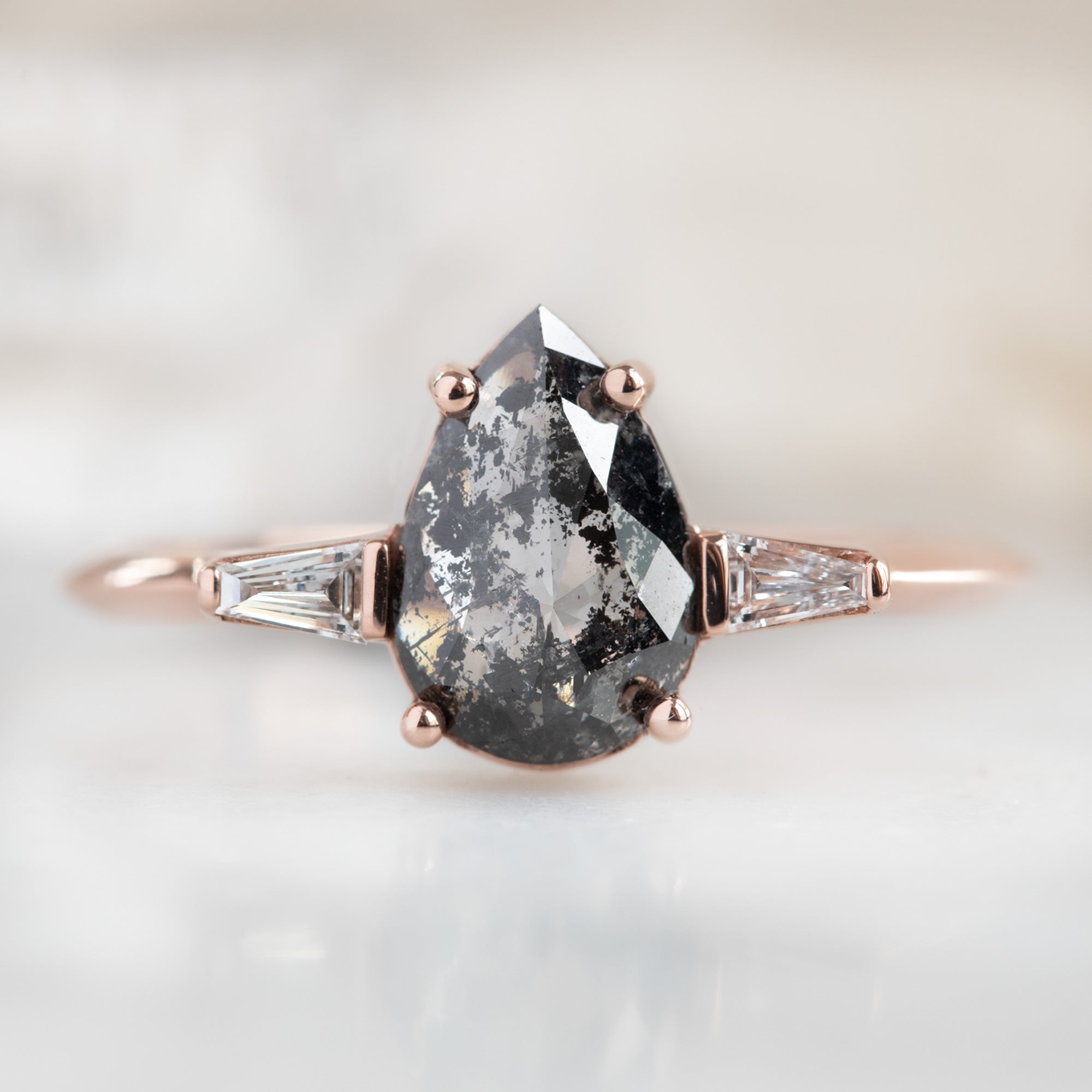 Alexis Russell  Engagement Rings The Ash Ring | Build Your Own Pear Black Diamond Engagement Ring