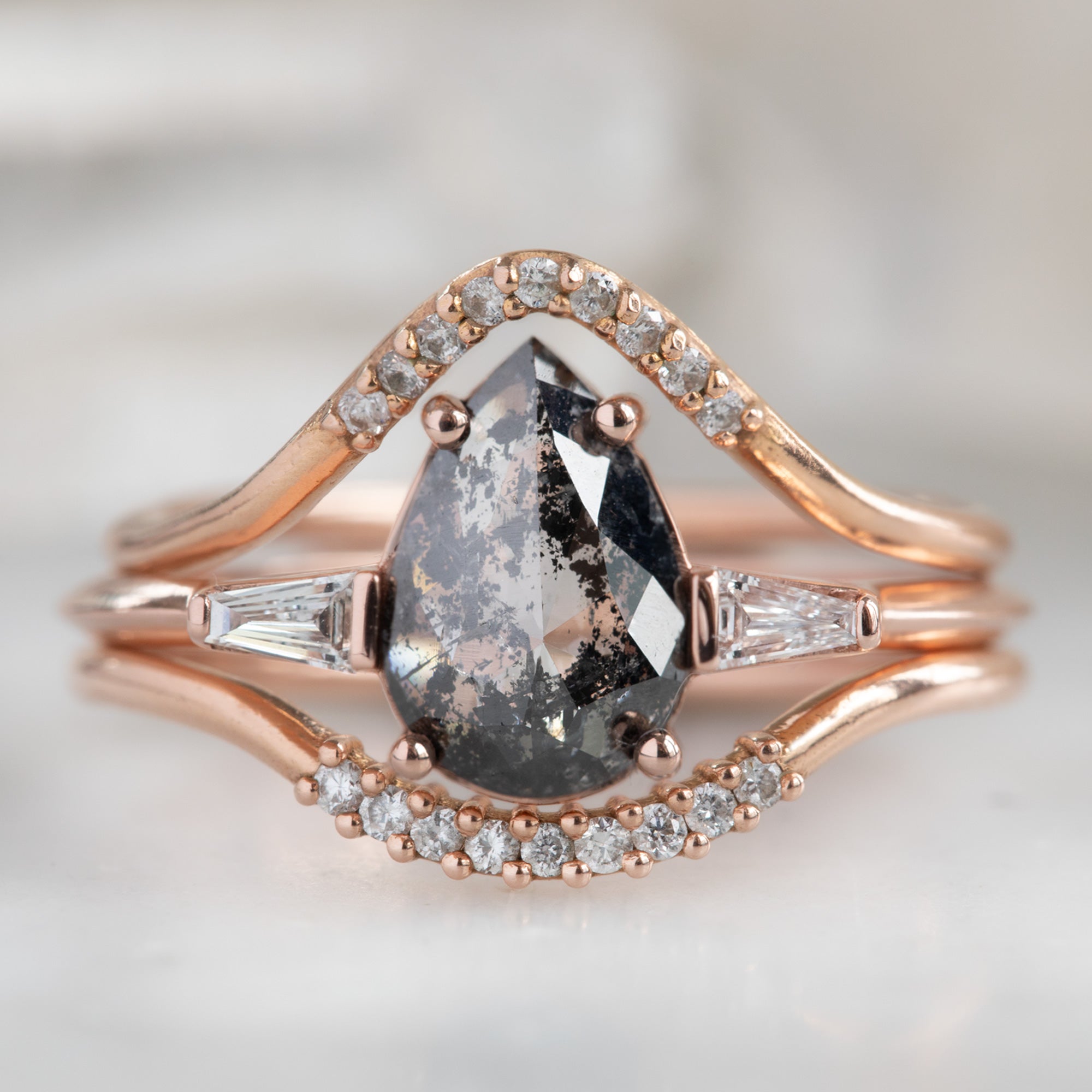 Alexis Russell  Engagement Rings The Ash Ring | Build Your Own Pear Black Diamond Engagement Ring