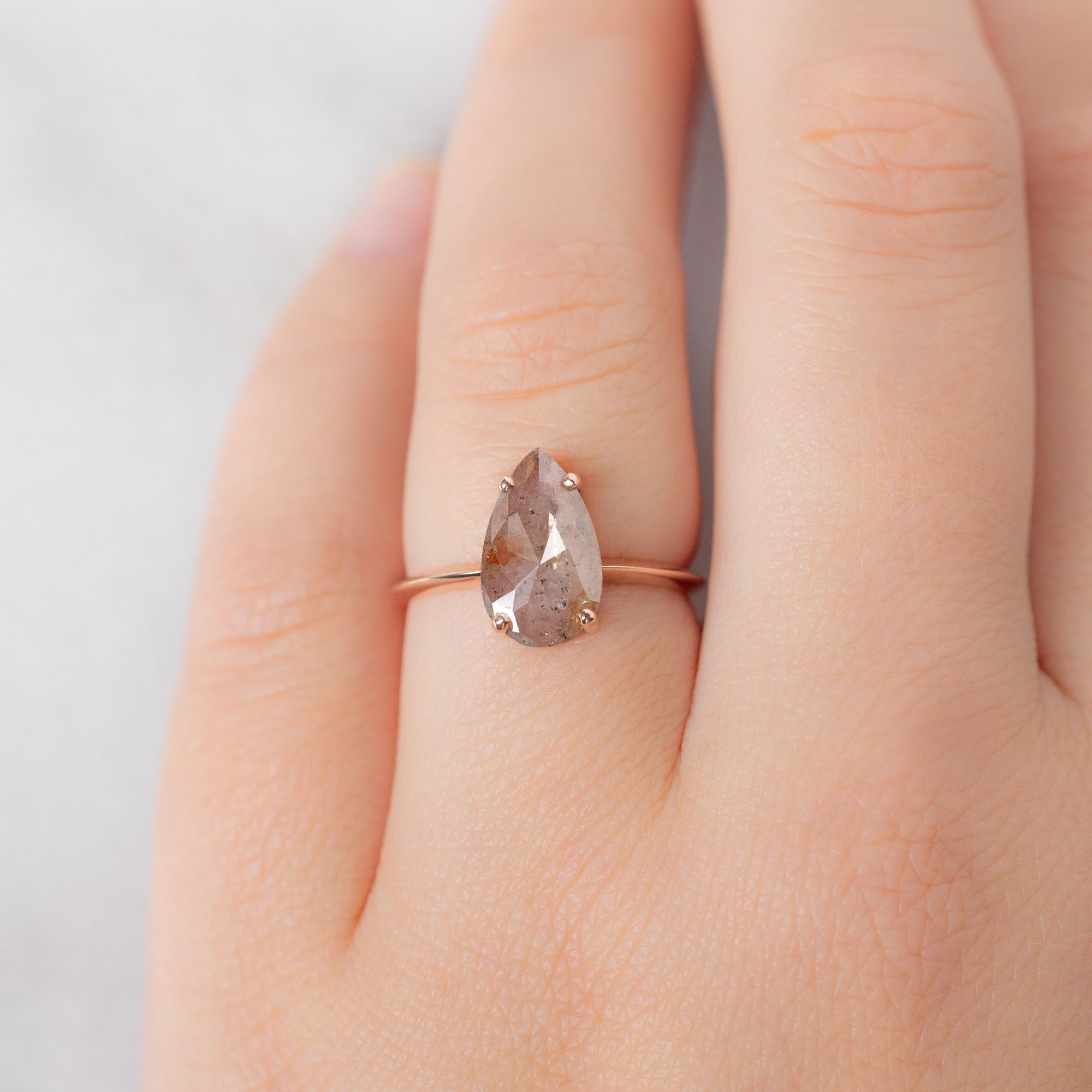 Alexis Russell  Engagement Rings The Bryn Ring | 1.76ct Pear Pink Diamond in 14K Rose Gold