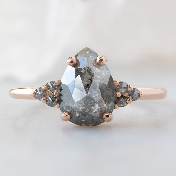 Alexis Russell  Engagement Rings The Ivy Ring | 1.43ct Pear Salt and Pepper Diamond in 14K Rose Gold