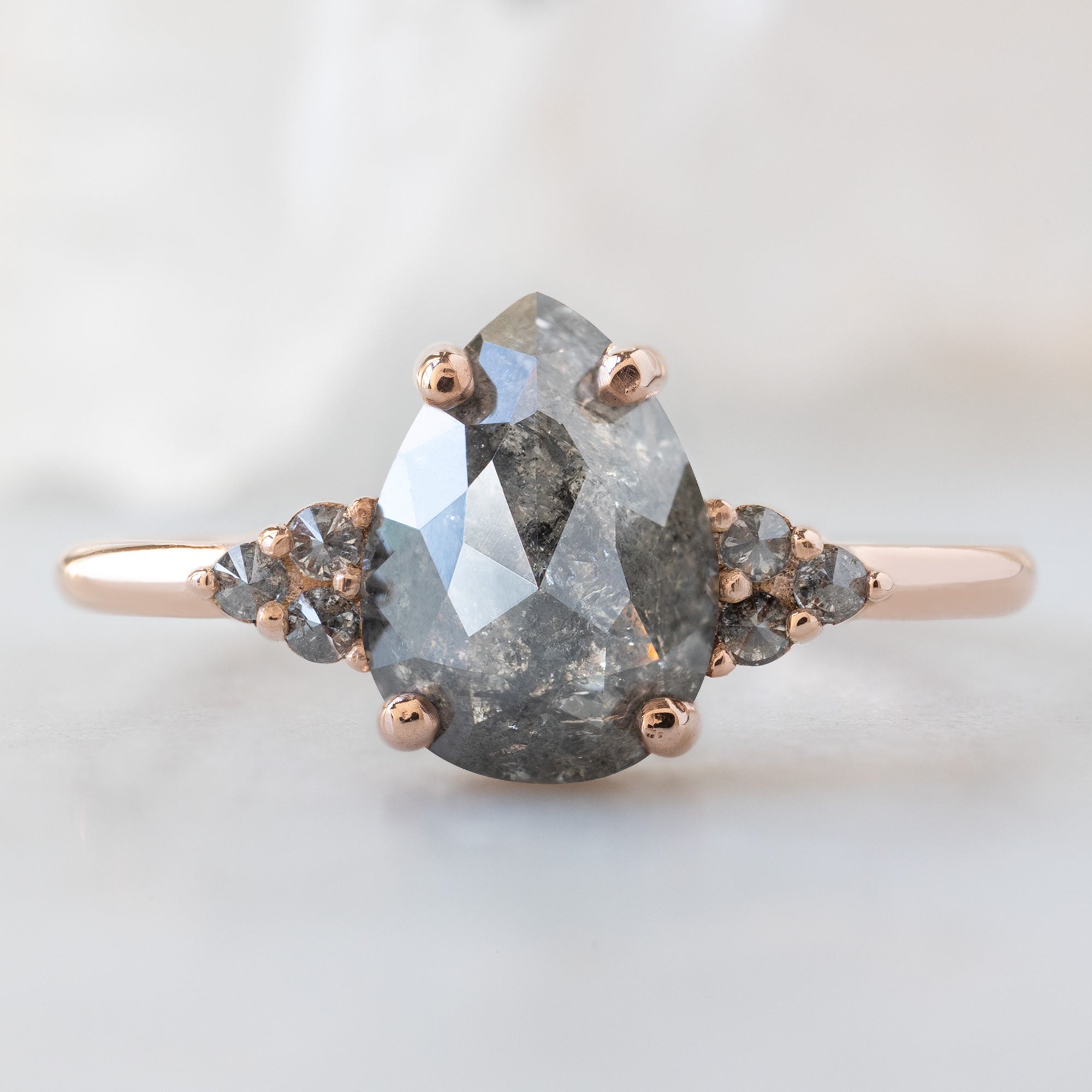 Alexis Russell  Engagement Rings The Ivy Ring | 1.43ct Pear Salt and Pepper Diamond in 14K Rose Gold