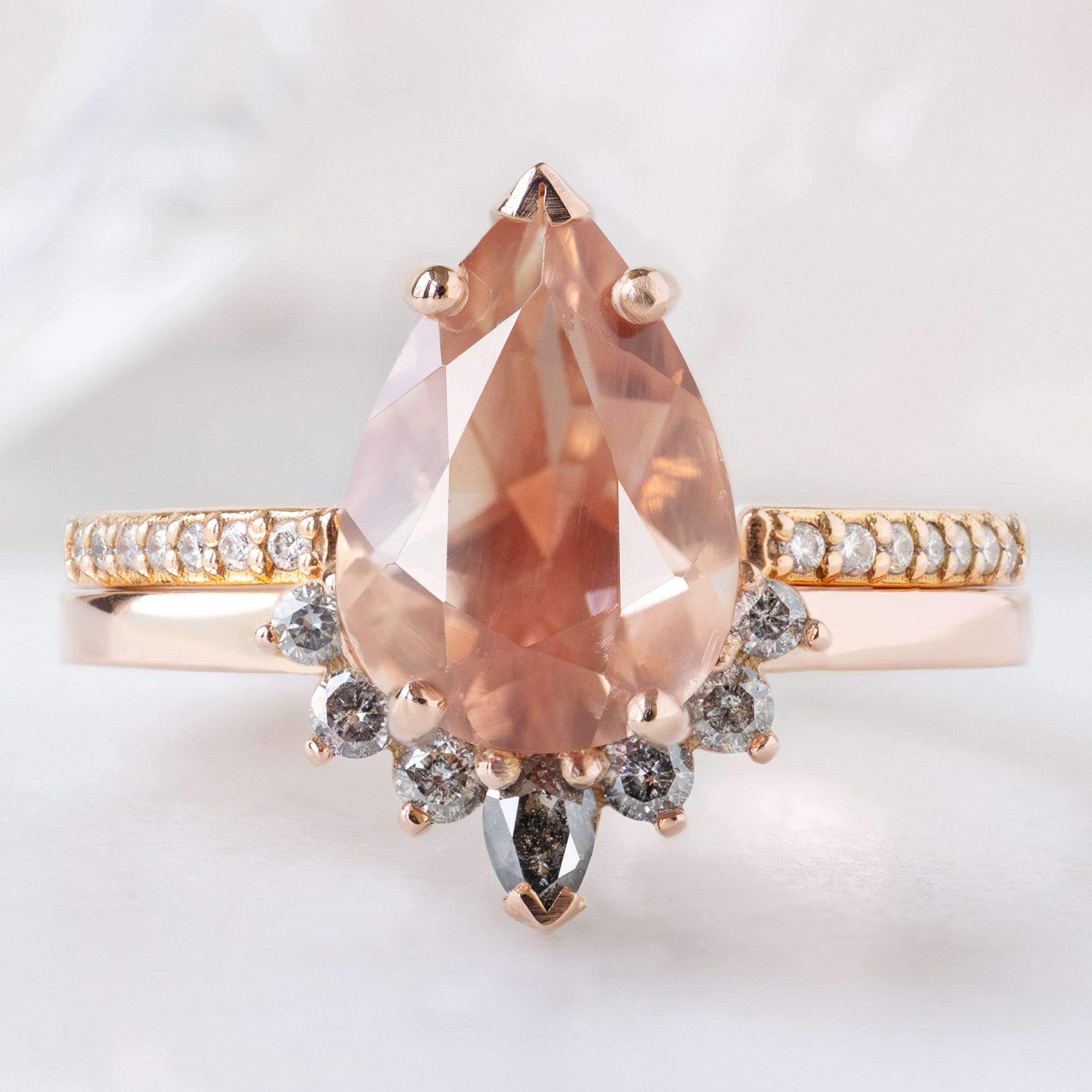 Alexis Russell  Engagement Rings The Aster Ring | 1.90ct Pear Oregon Sunstone in 14K Rose Gold
