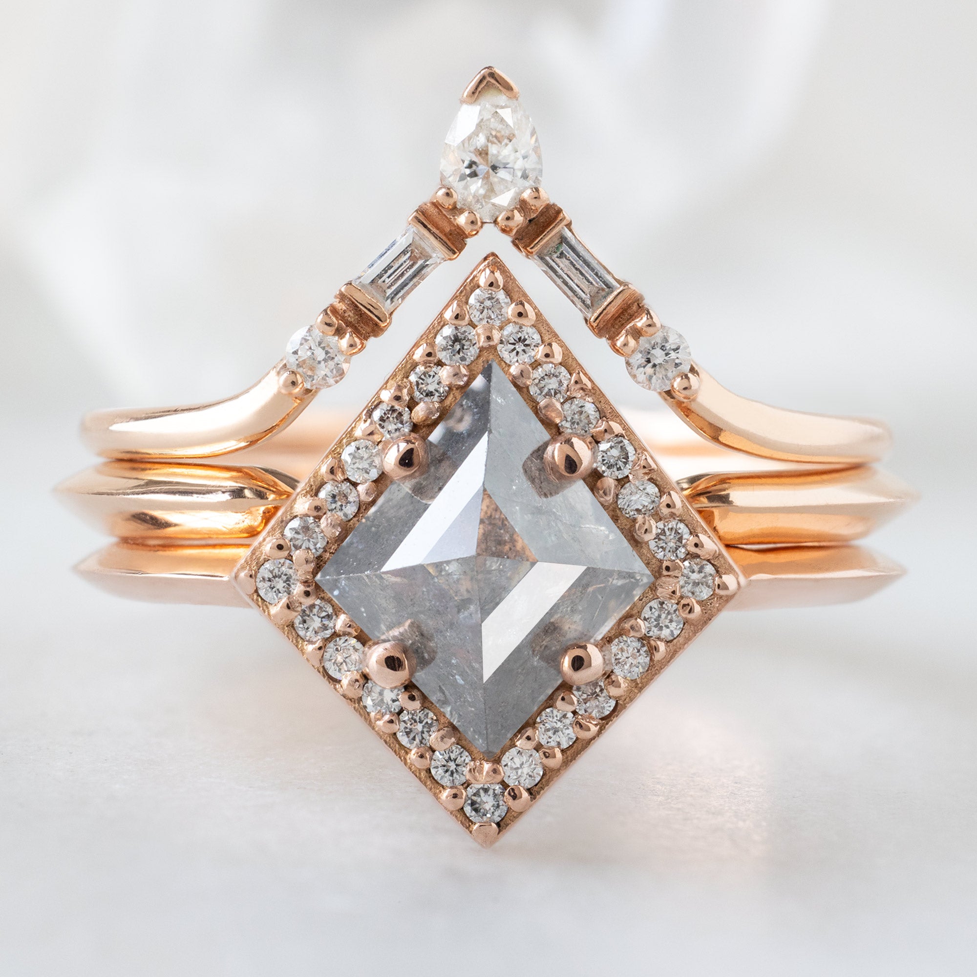 buy:white-diamond-tiara-stacking-band-14k-or-18k-yellow-gold,gold-open-cuff-knife-edge-stacking-band-14k-yellow-gold,the-dahlia-ring-99ct-kite-salt-and-pepper-diamond-in-14k-rose-gold