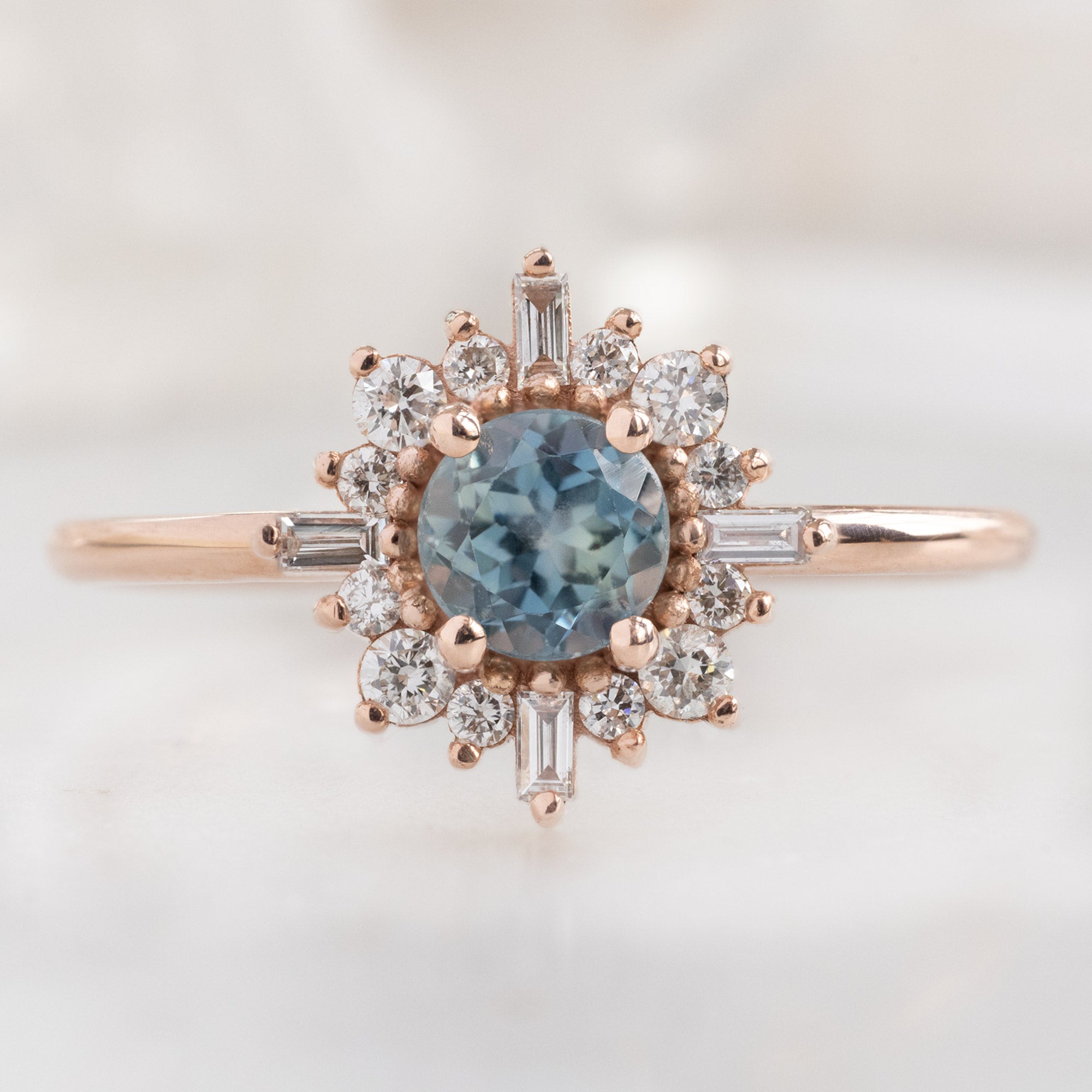 Alexis Russell  Engagement Rings The Compass Ring | Build Your Own Round Sapphire Engagement Ring