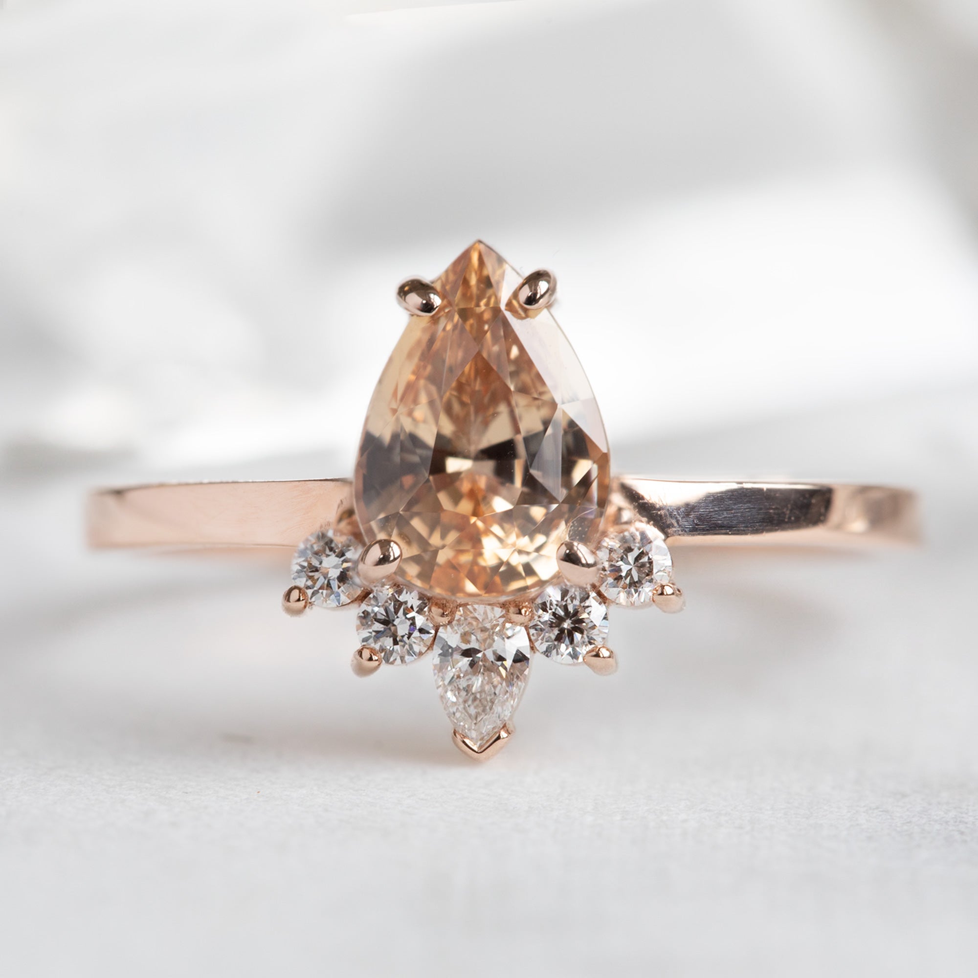 Alexis Russell  Engagement Rings The Aster Ring | Build Your Own Pear Colored Sapphire Engagement Ring