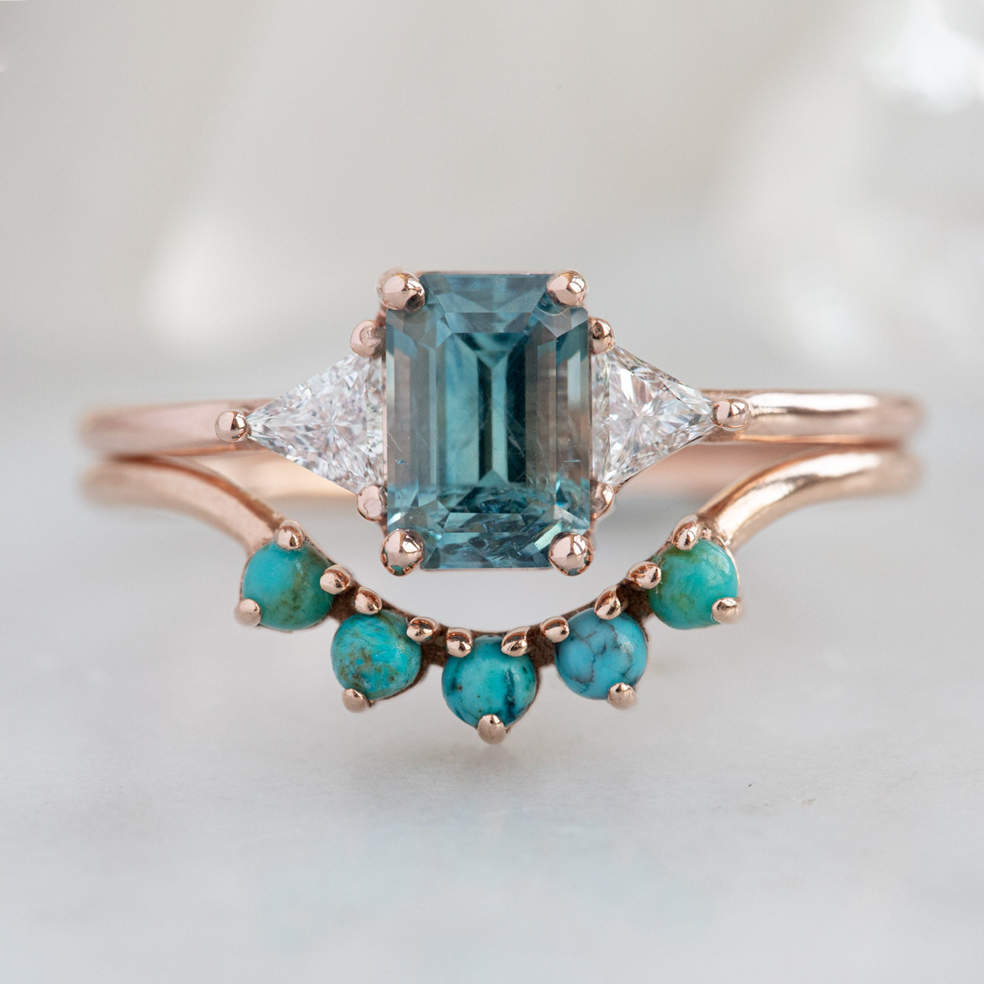 Alexis Russell  Engagement Rings The Jade Ring | Build Your Own Emerald Cut Blue Sapphire Engagement Ring
