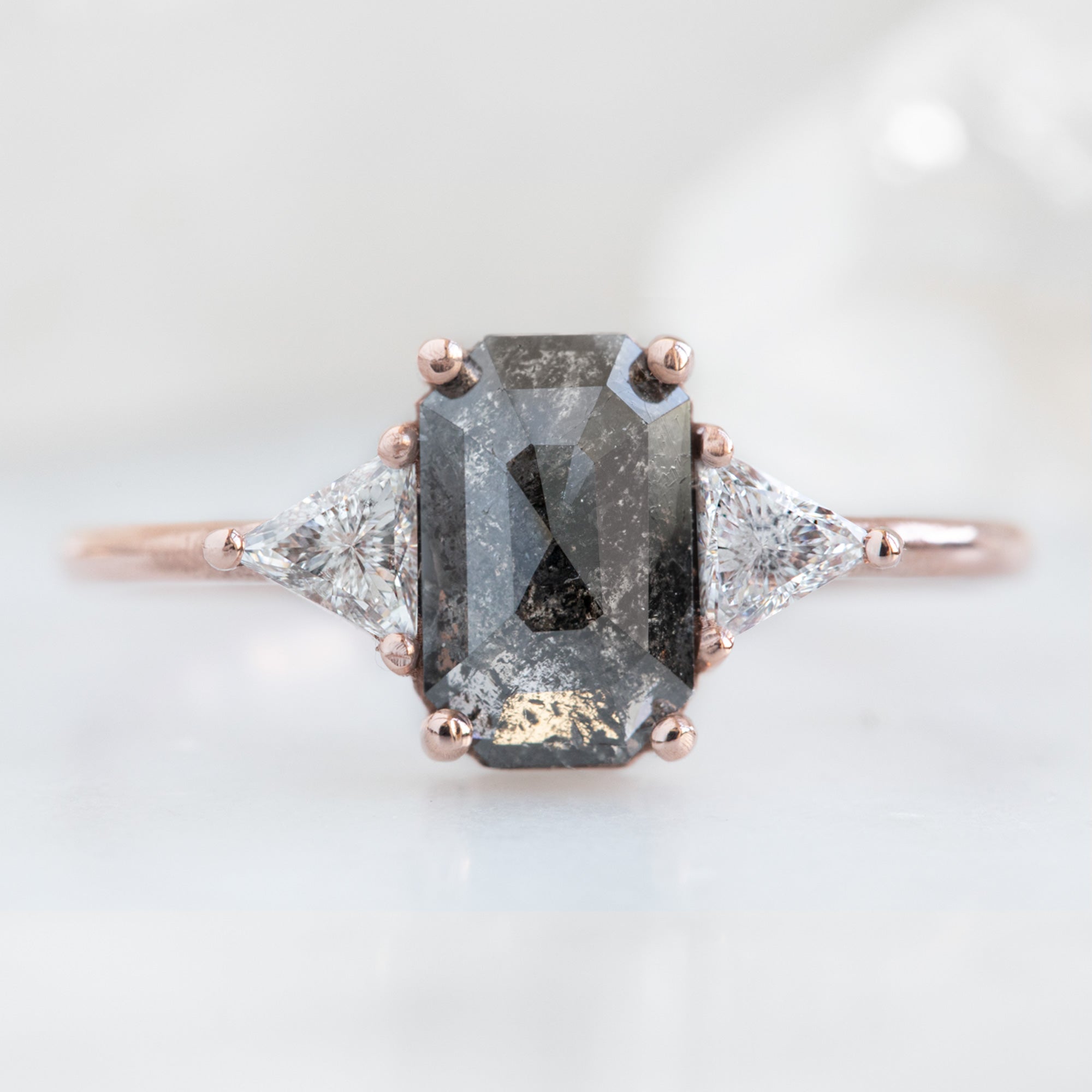 Alexis Russell  Engagement Rings The Jade Ring | Build Your Own Emerald Cut Black Diamond Engagement Ring