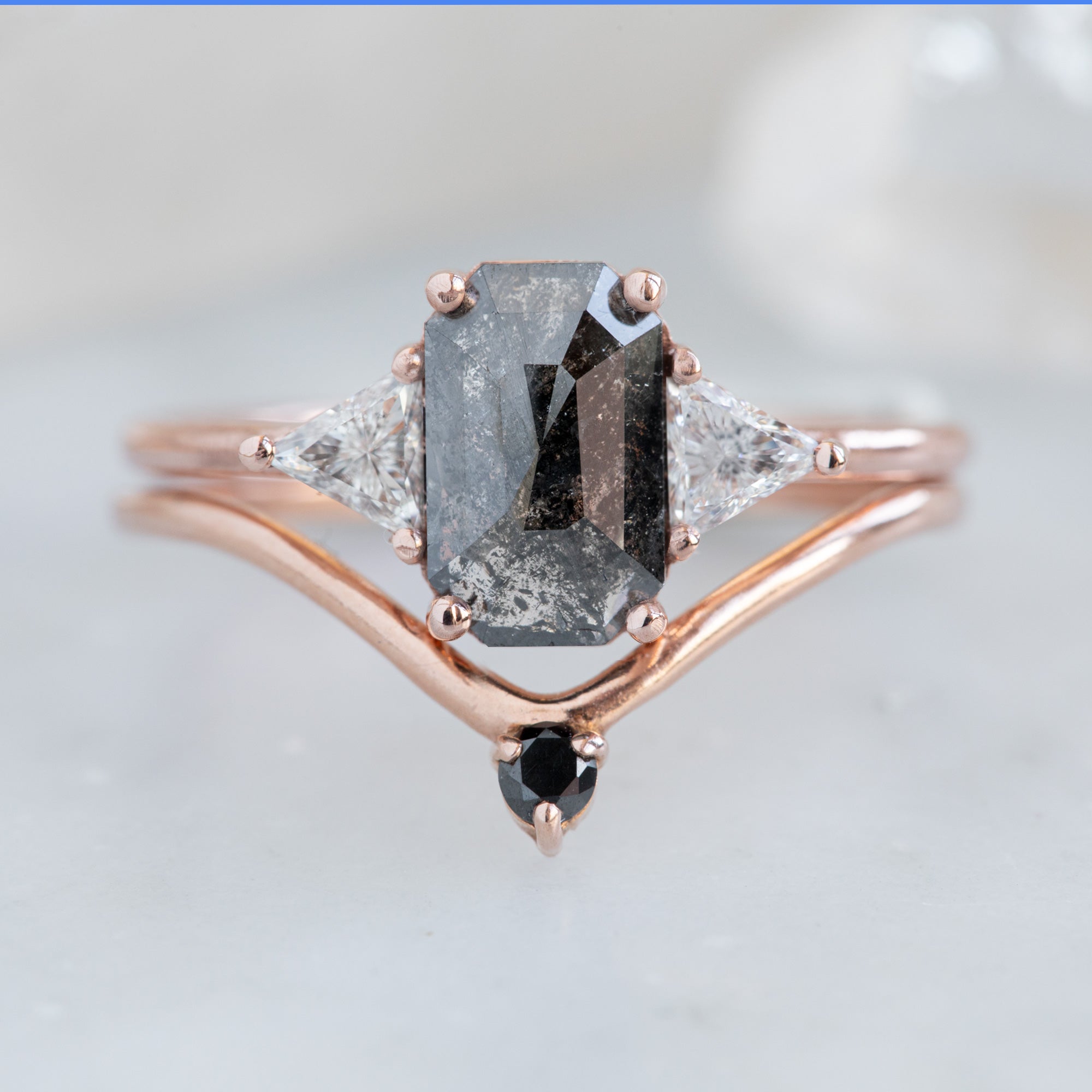 Alexis Russell  Engagement Rings The Jade Ring | Build Your Own Emerald Cut Black Diamond Engagement Ring