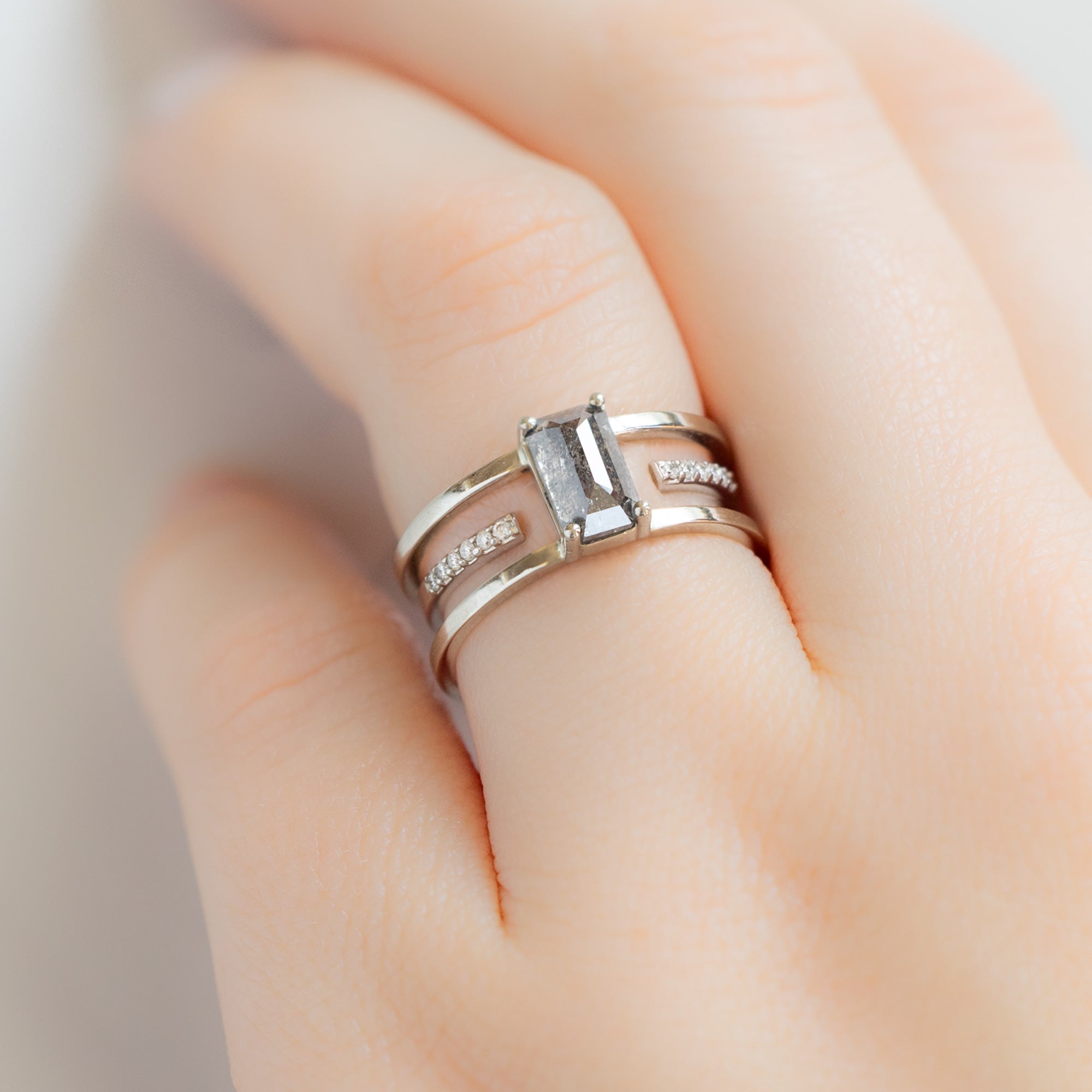 Alexis Russell Custom Diamond Ring Design Your Own Custom | Emerald-Cut Diamond Engagement Ring