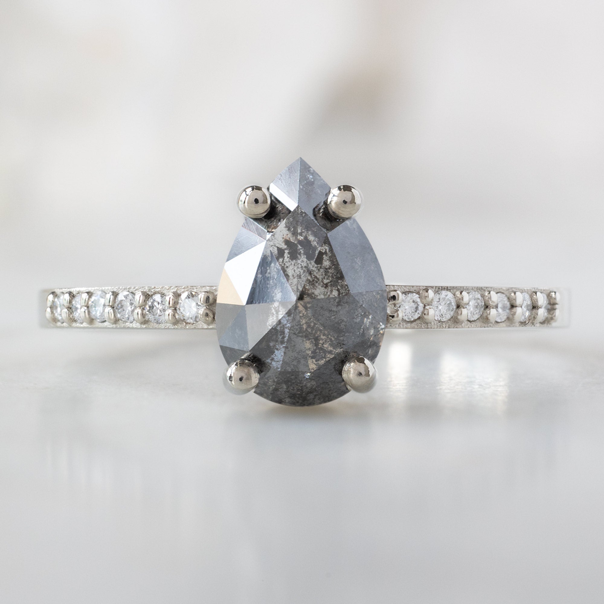 Alexis Russell Custom Diamond Ring Design Your Own Custom | Salt And Pepper Diamond Engagement Ring