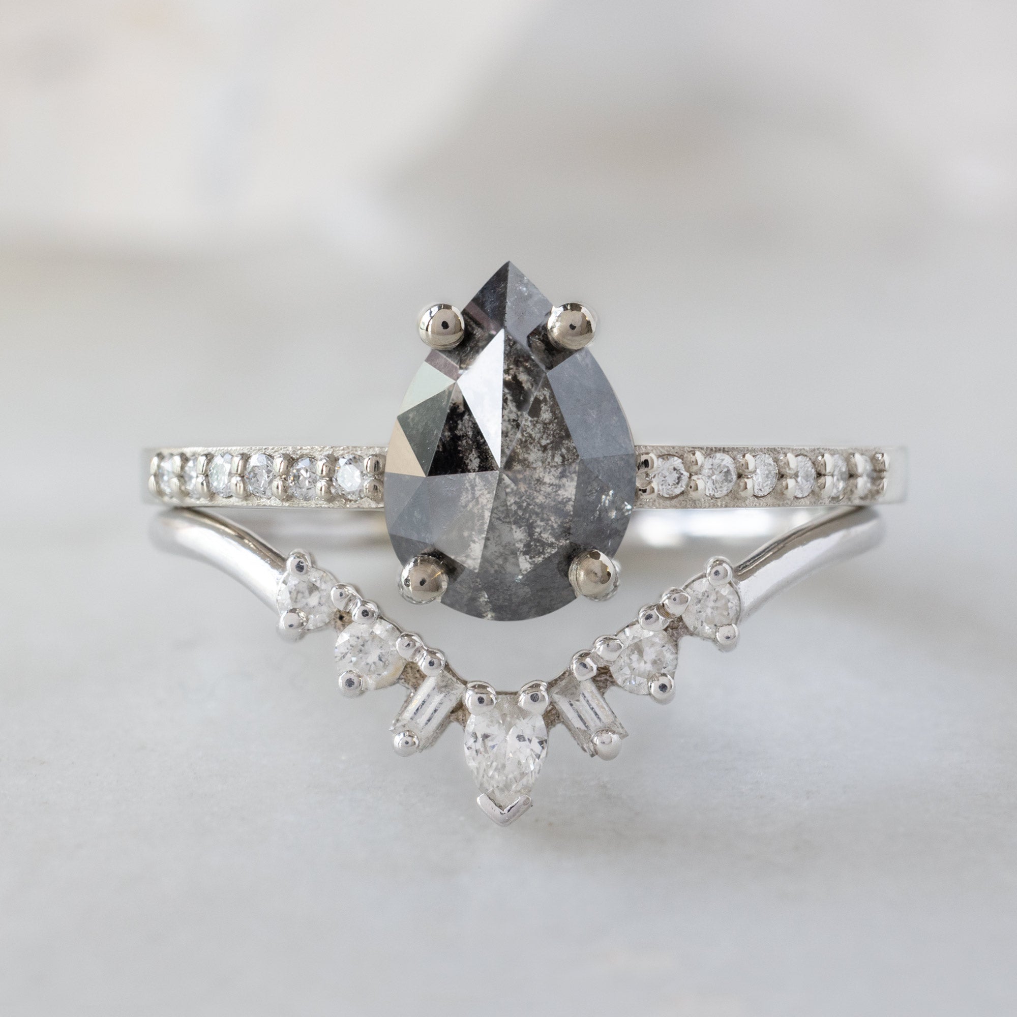 Alexis Russell Custom Diamond Ring Design Your Own Custom | Salt And Pepper Diamond Engagement Ring