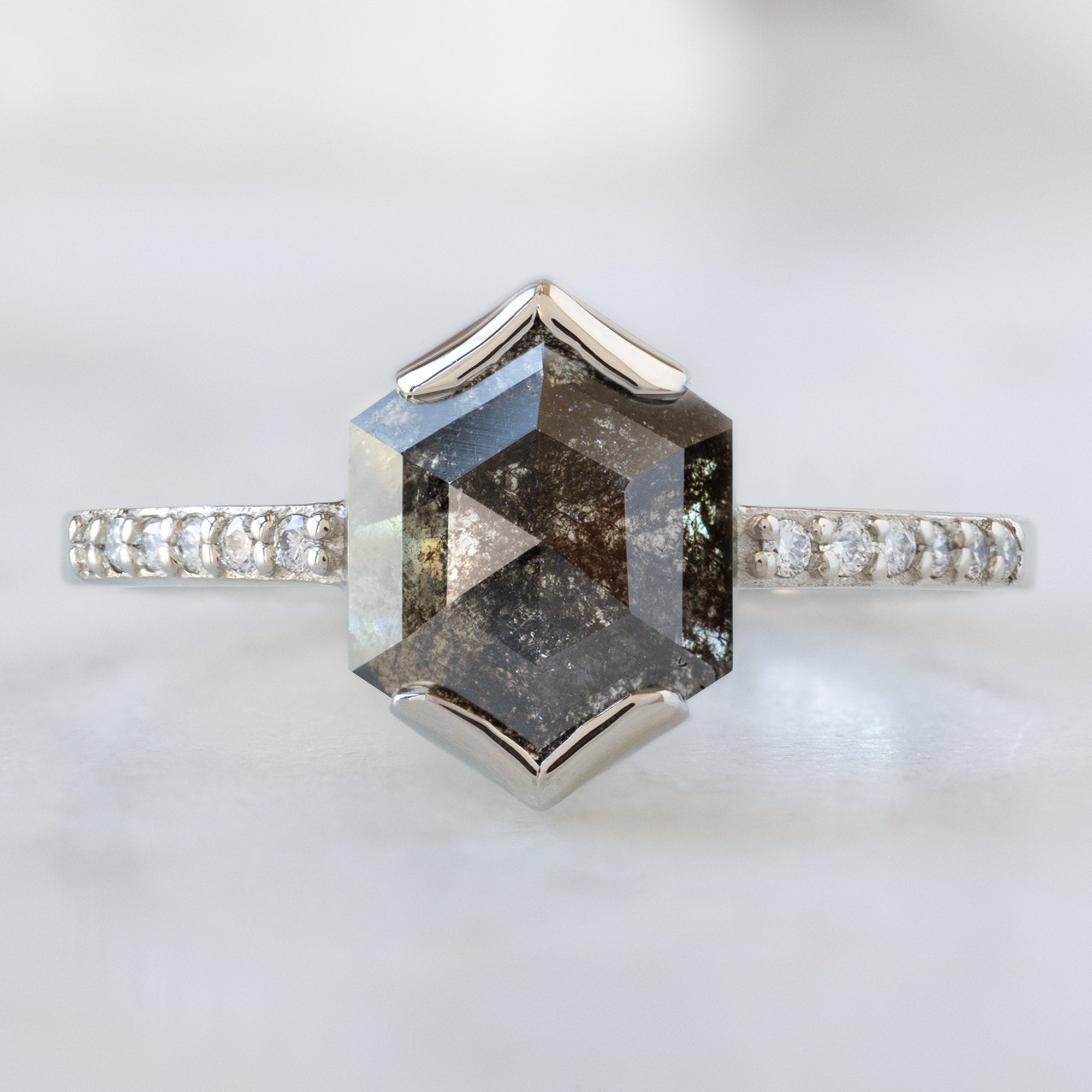 Alexis Russell Custom Diamond Ring Design Your Own Custom | Hexagon Diamond Engagement Ring