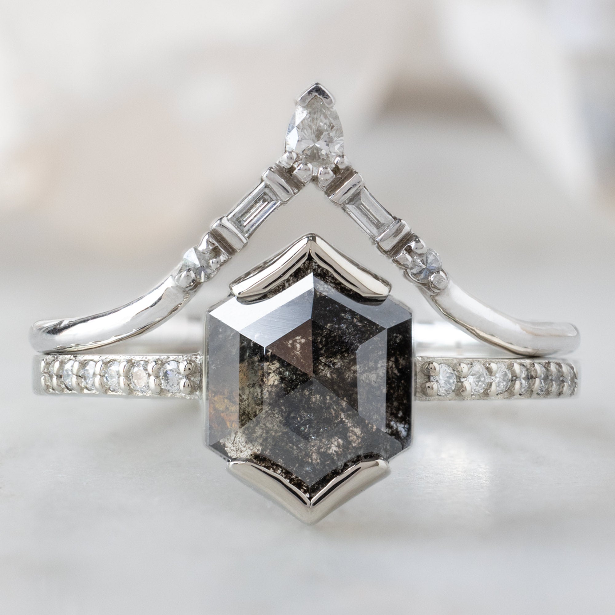 Alexis Russell Custom Diamond Ring Design Your Own Custom | Hexagon Diamond Engagement Ring