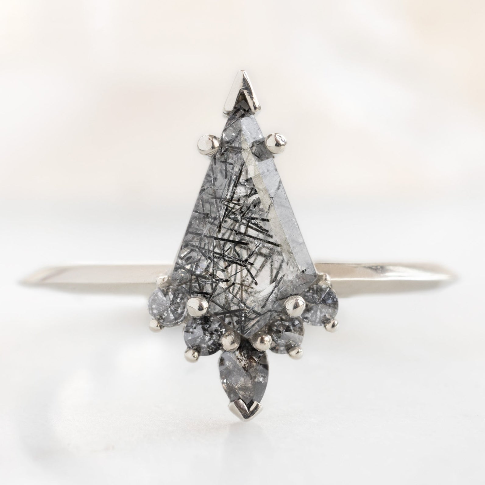 Alexis Russell Custom Diamond Ring Design Your Own Custom | Tourmaline in Quartz Engagement Ring