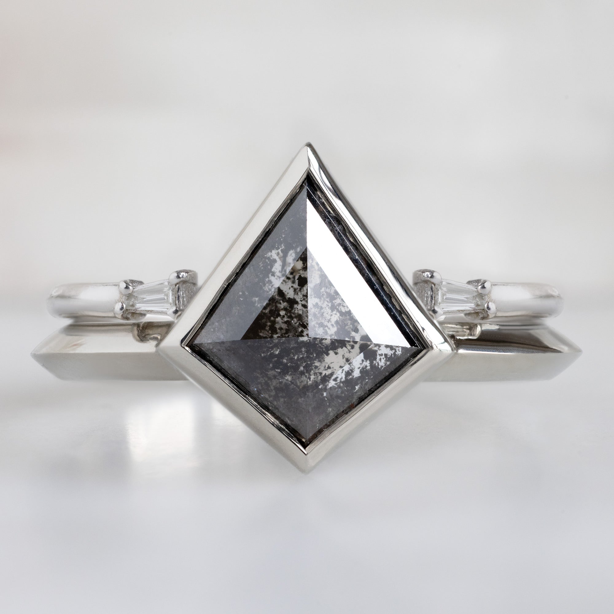Alexis Russell  Engagement Rings The Hazel Ring | 1.37ct Black Kite Diamond in 14K White Gold
