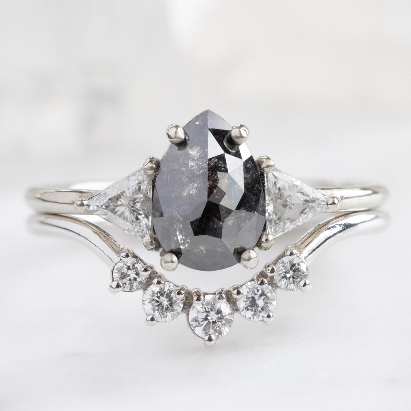Alexis Russell  Engagement Rings The Jade Ring | Build Your Own Pear Black Diamond Engagement Ring